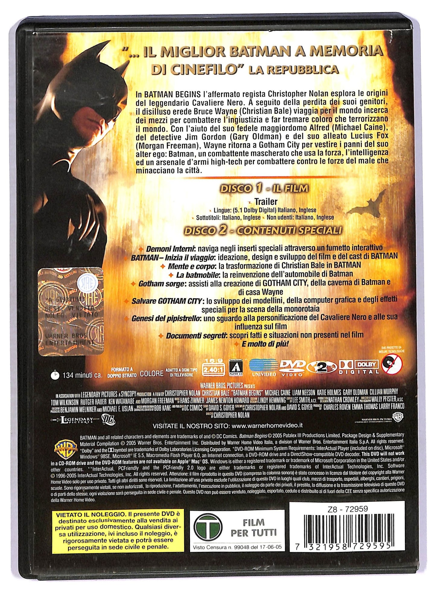 EBOND Batman Begins (2 dischi) EDIZIONE SPECIALE DVD D797003