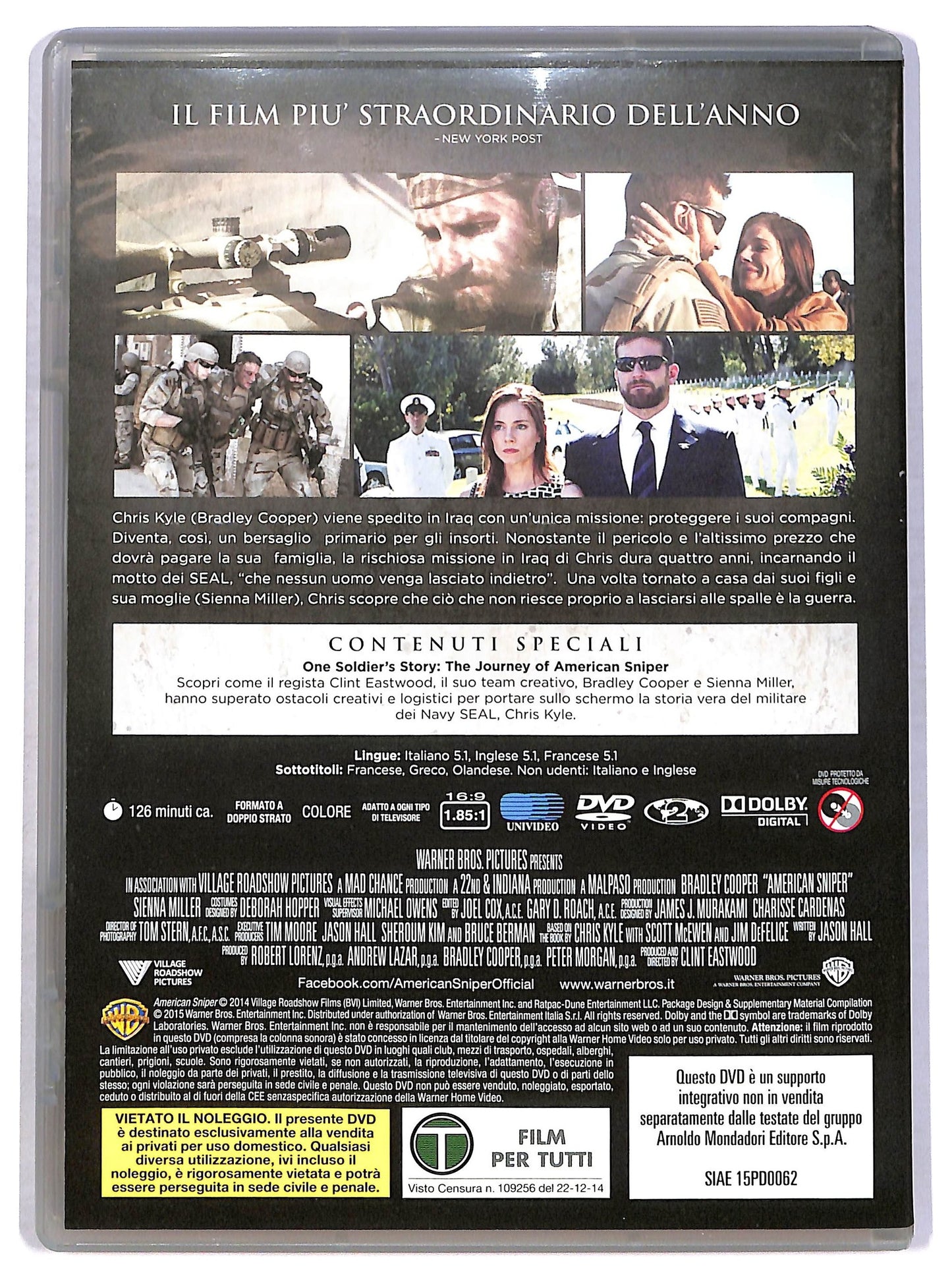 EBOND American Sniper EDITORIALE DVD D797215