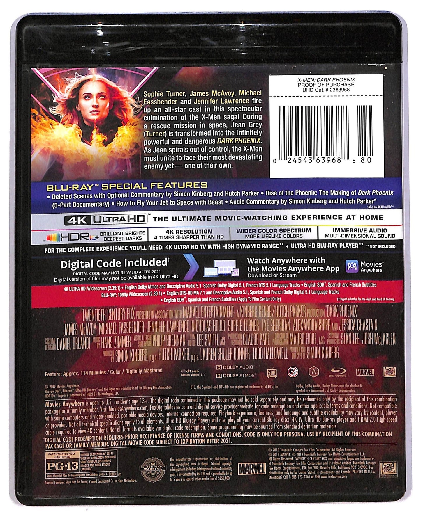EBOND X-men Dark Phoenix - Ultimate Collector Edition 4K BLURAY D797648