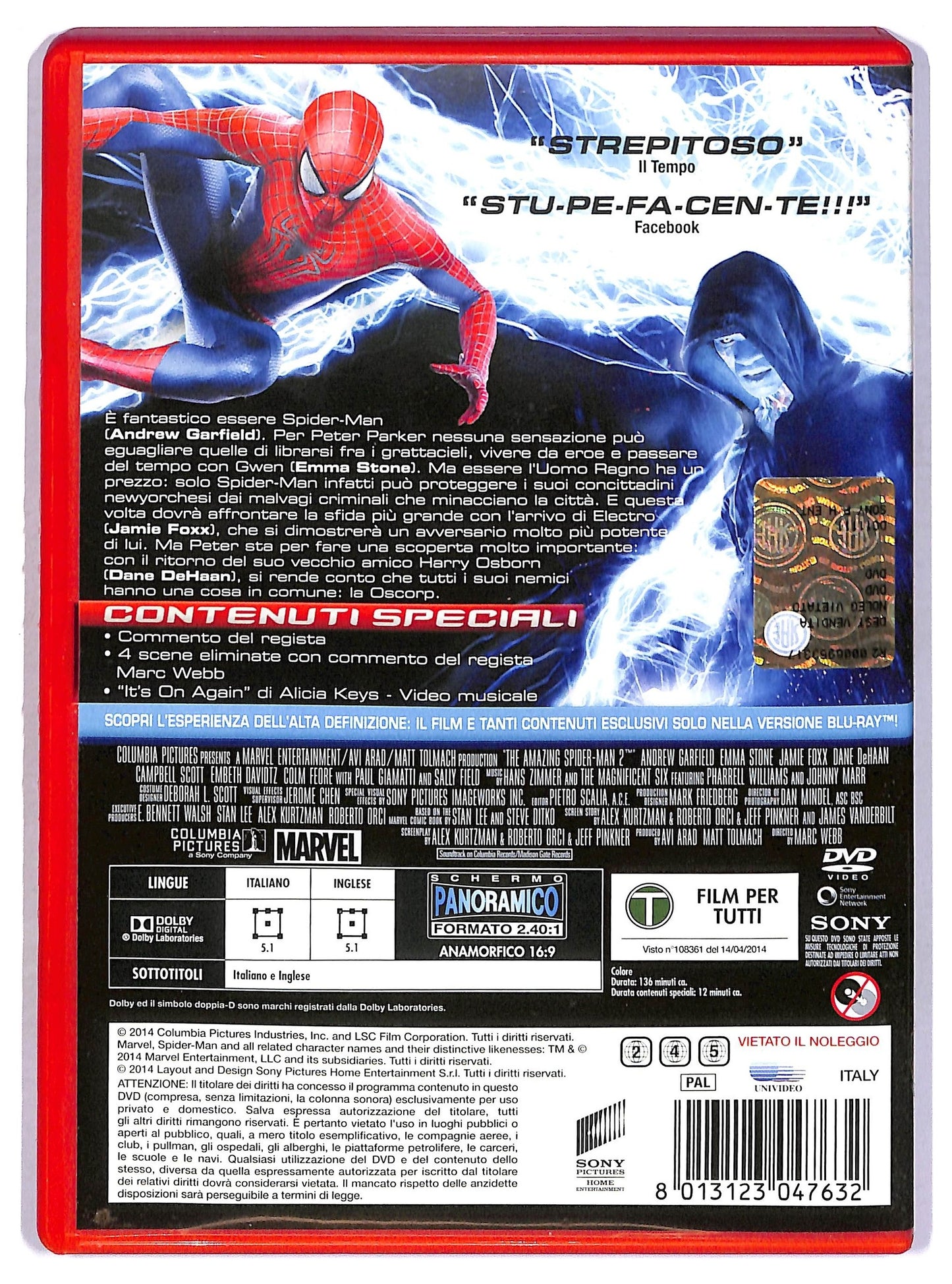 EBOND The Amazing Spider-Man 2 - Il Potere Di Electro  DVD D797719