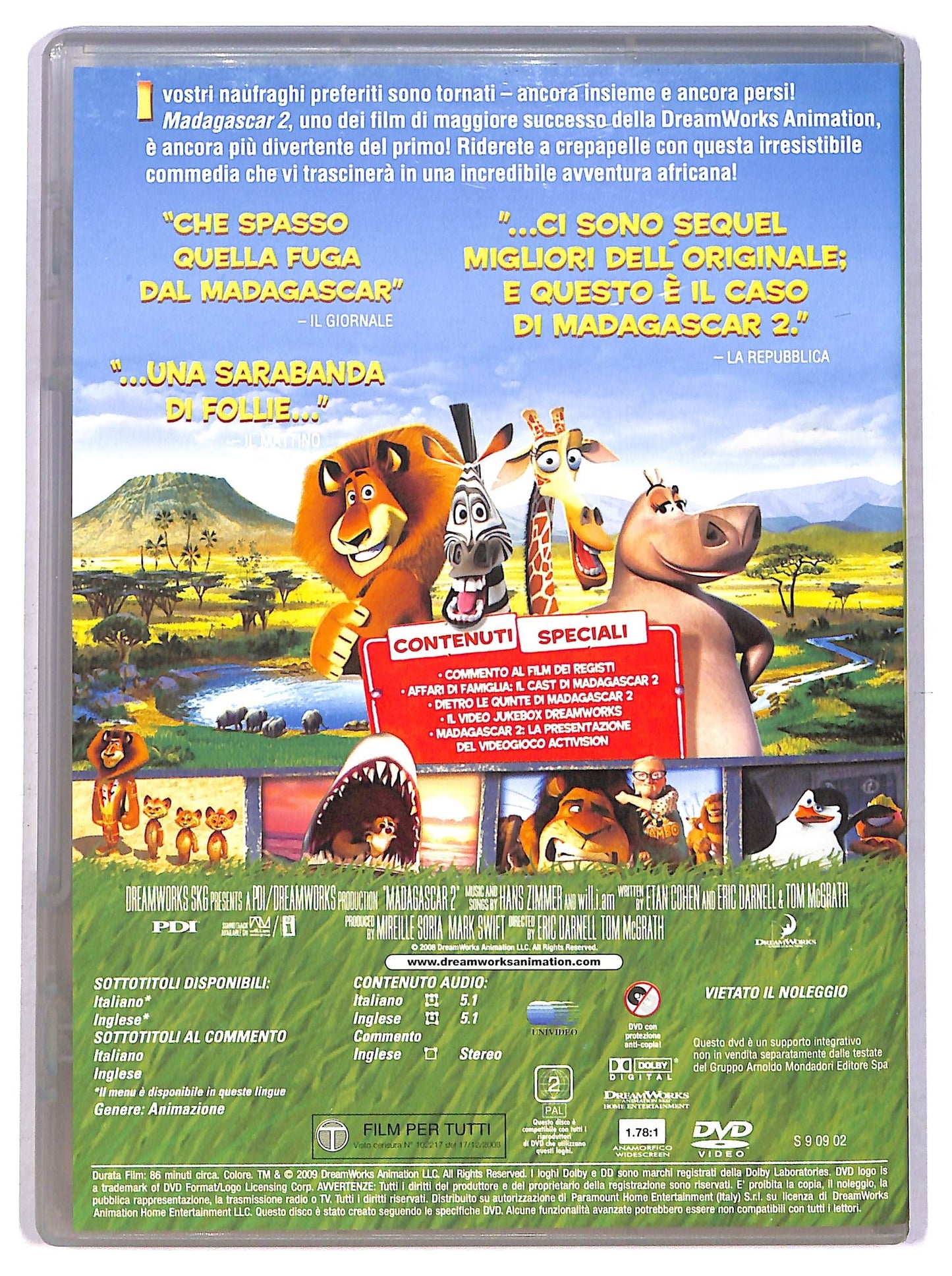 EBOND Madagascar 2 EDITORIALE DVD D797815