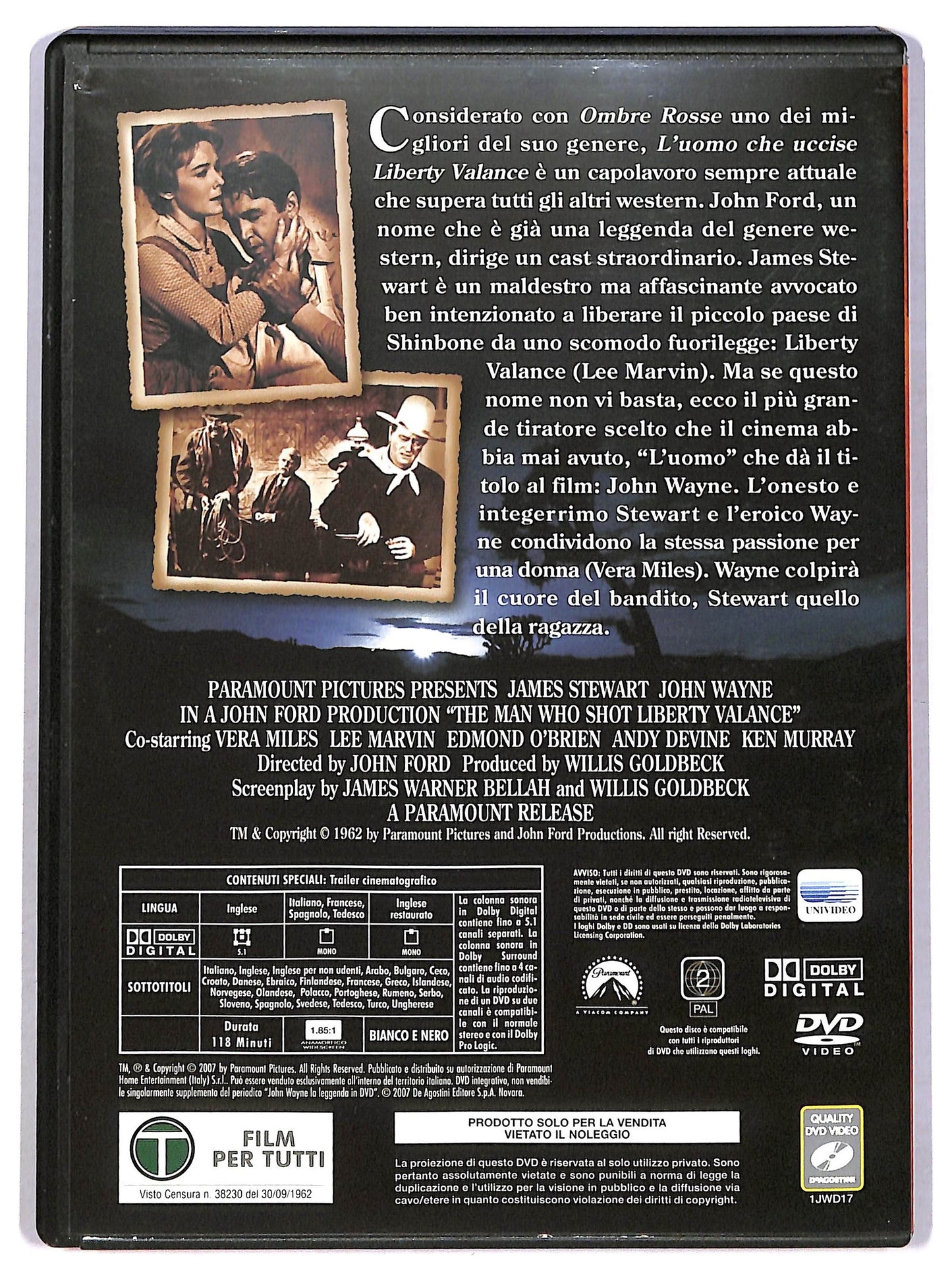 EBOND L'uomo che uccise Liberty Valance EDITORIALE DVD D797850