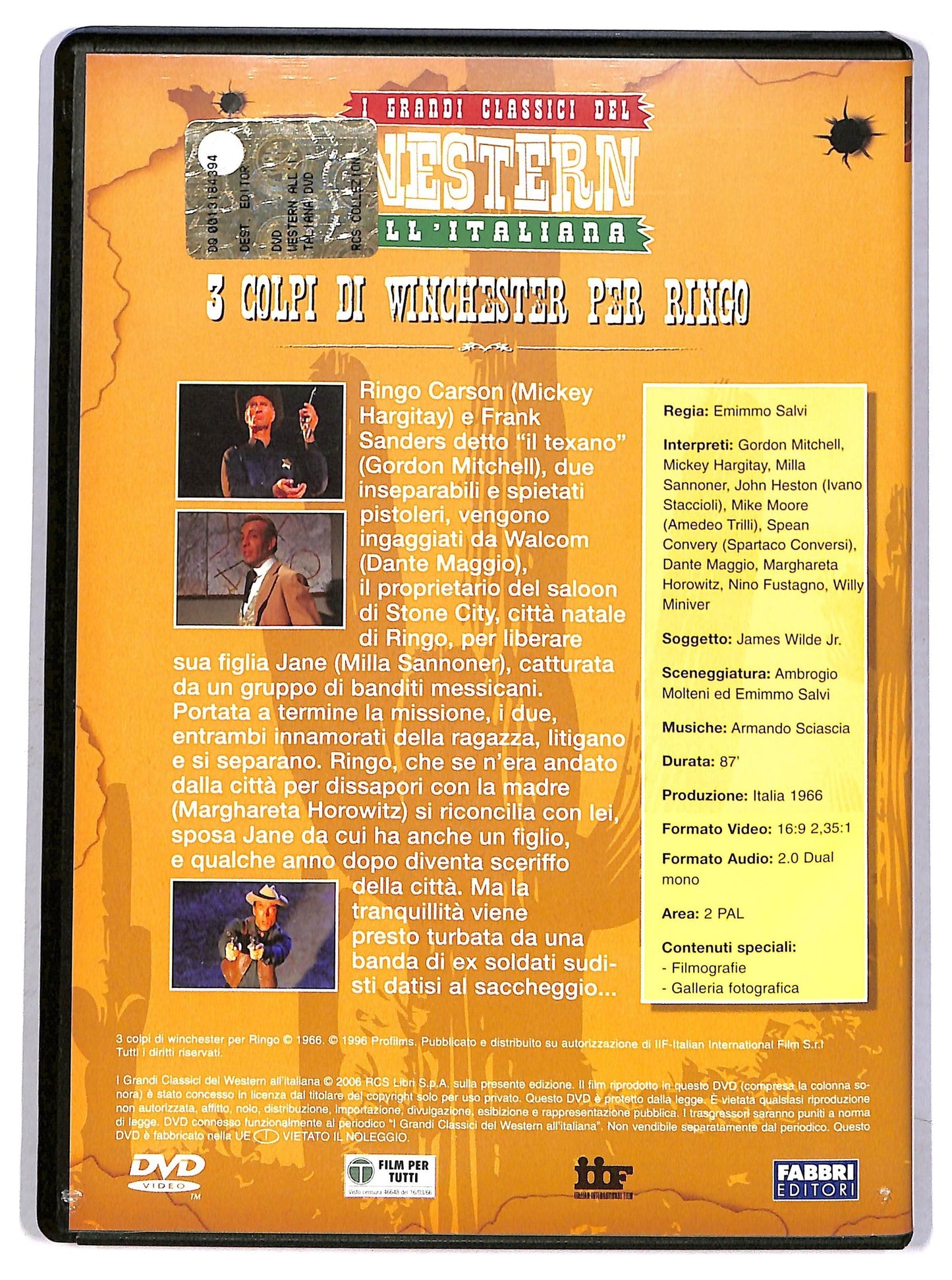 EBOND 3 colpi di Winchester per Ringo  EDITORIALE DVD D797928