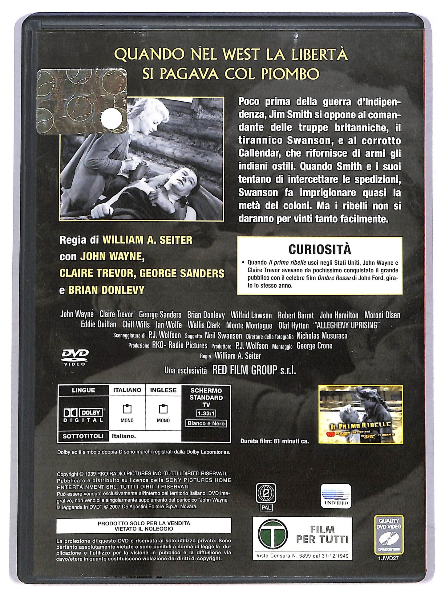 EBOND Il primo ribelle EDITORIALE DVD D797929