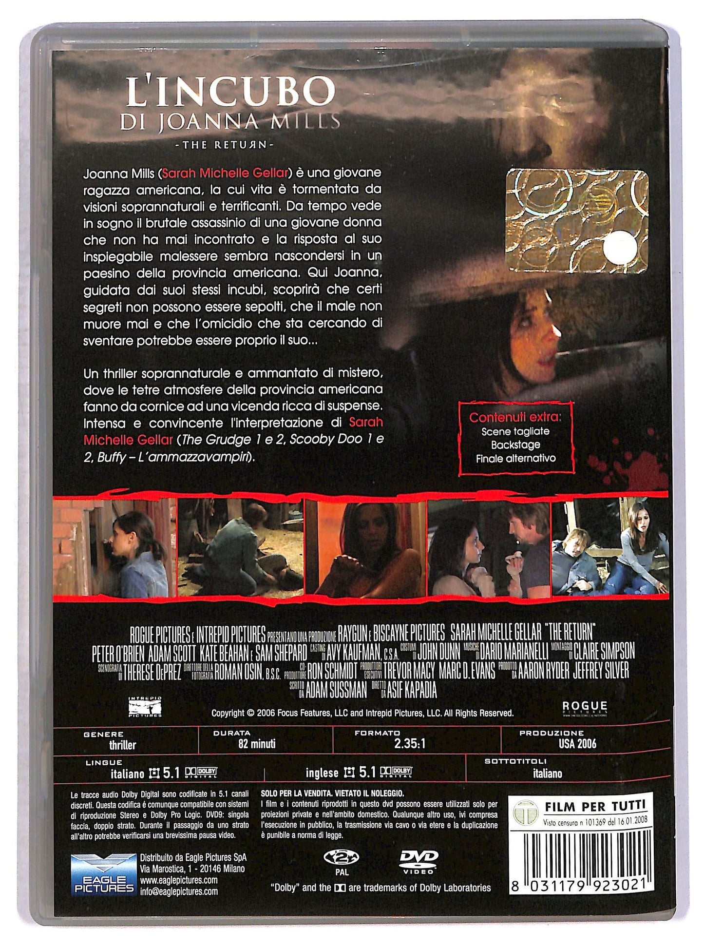 EBOND L'incubo Di Joanna Mills Con Sarah Michelle Gellar DVD D798212