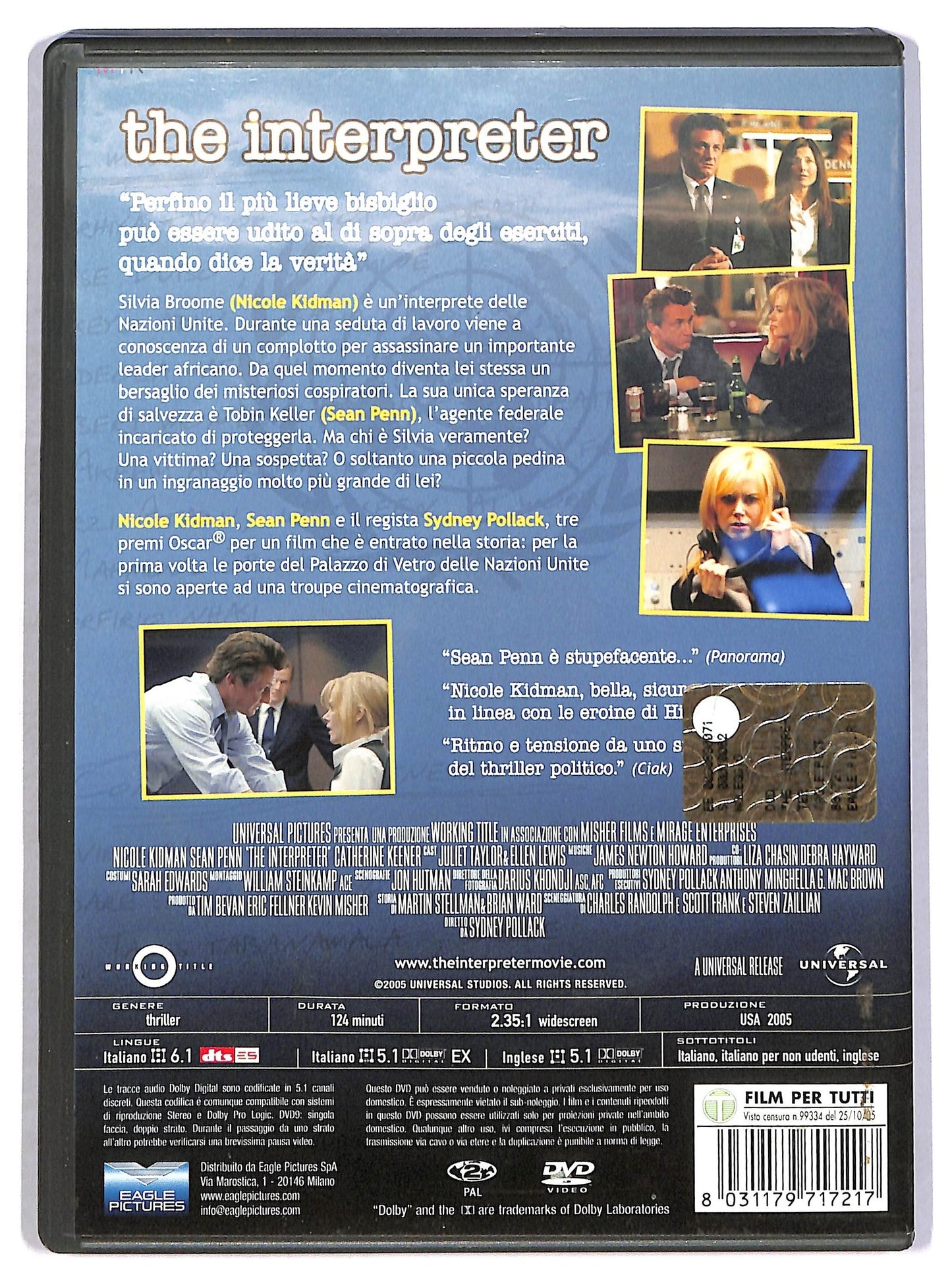 EBOND The interpreter  NOLEGGIO DVD D798244