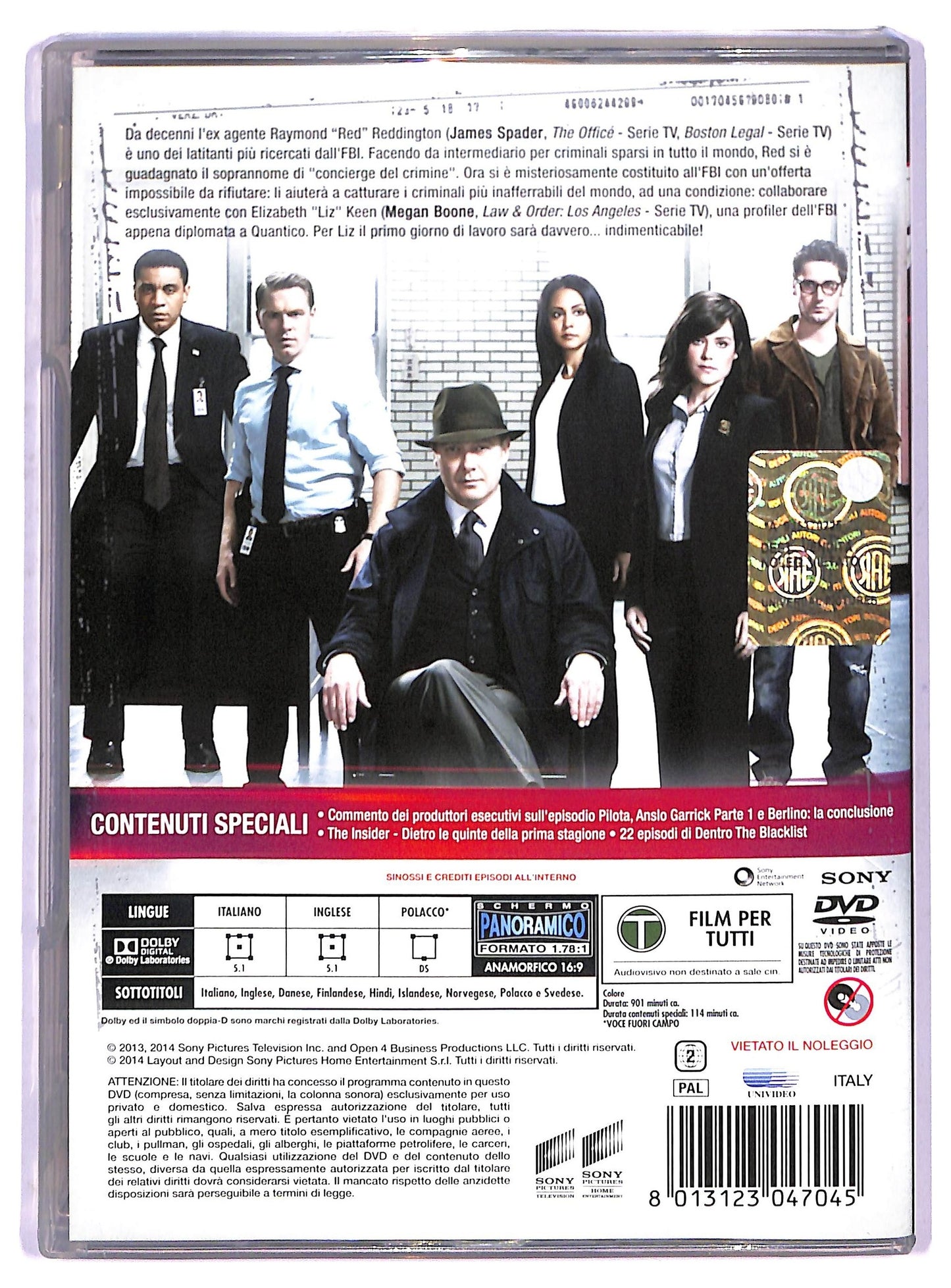 EBOND The Blacklist Con James Spader Stagione 1 (6 DVD) D798713