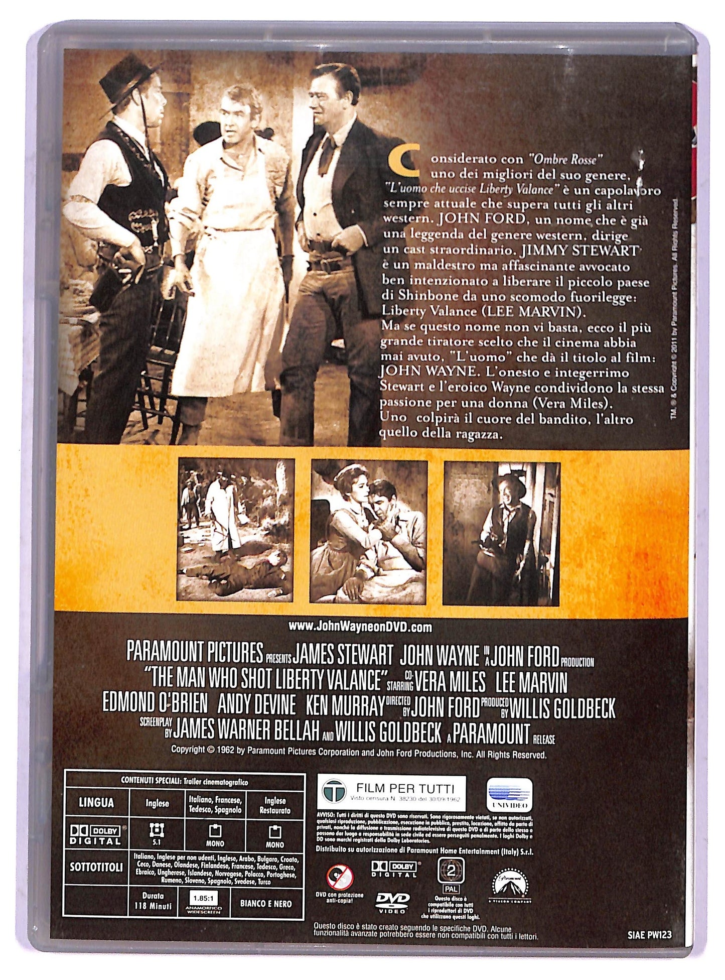 EBOND L'uomo Che Uccise Liberty Valance EDITORIALE DVD D798745