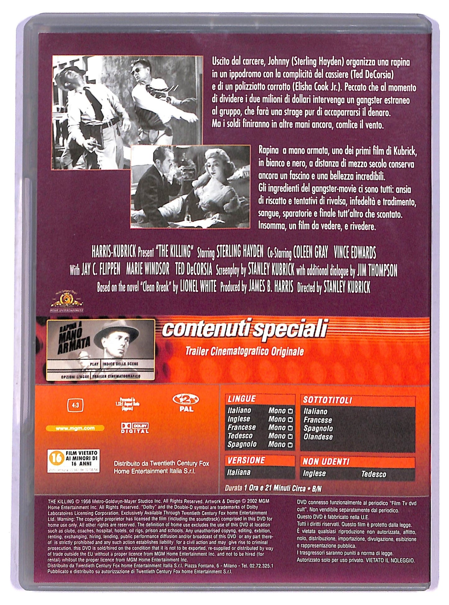 EBOND Rapina a mano armata EDITORIALE DVD D799339