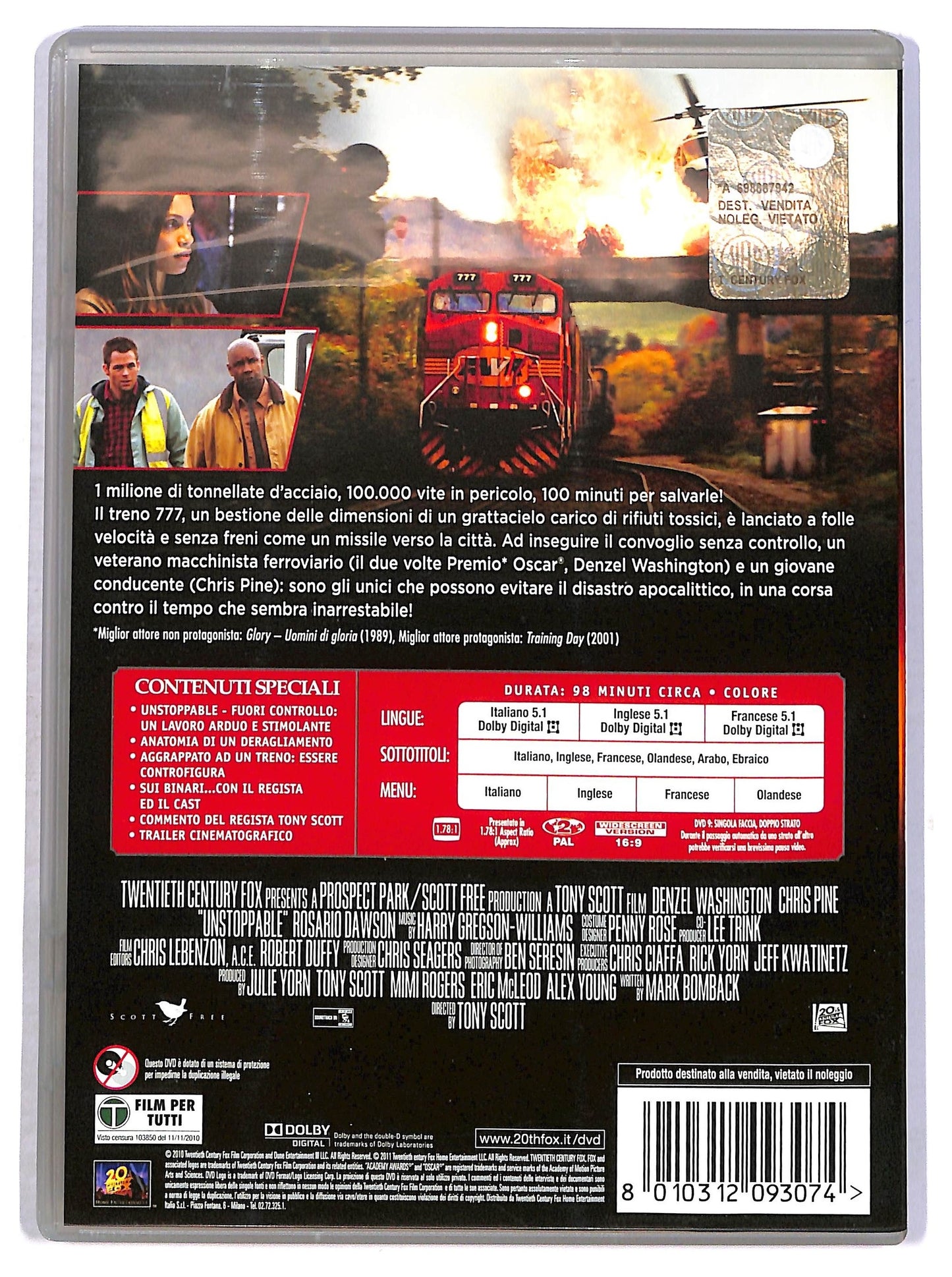 EBOND Unstoppable - Fuori controllo DVD D799719
