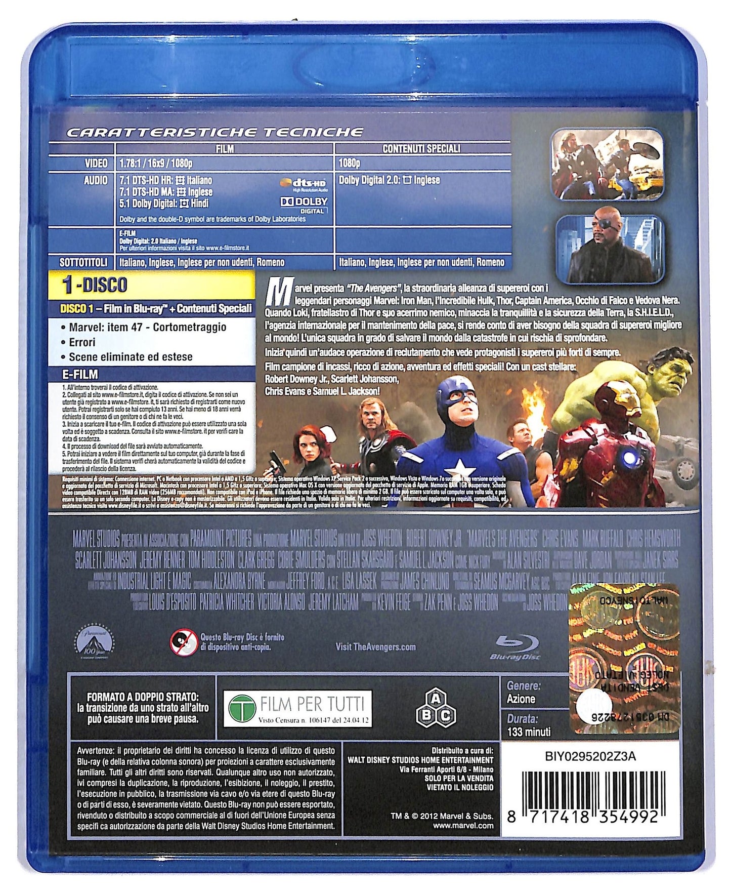 EBOND the avengers (no e-film) BLURAY D799955