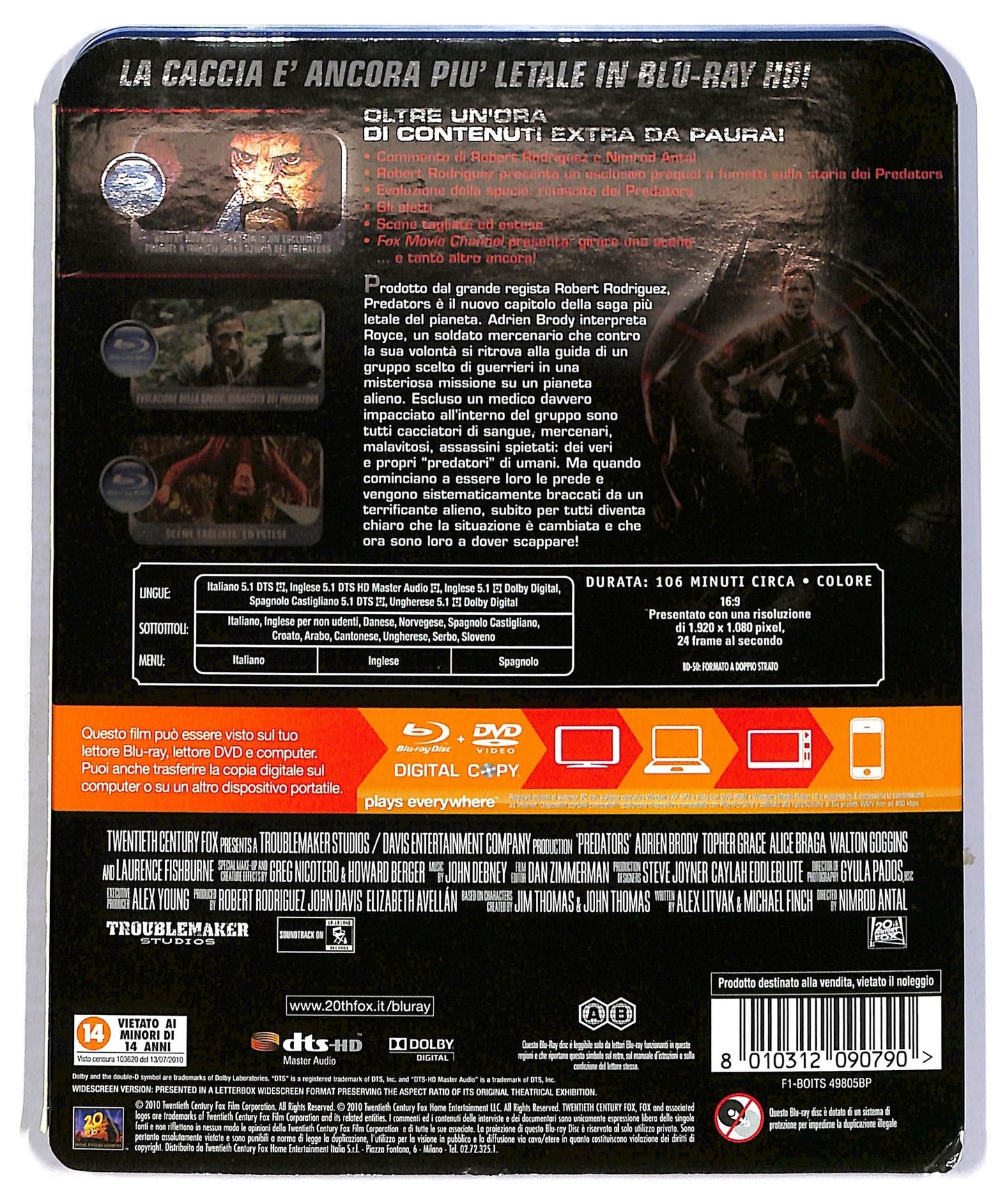 EBOND Predators (cofanetto BLURAY + DVD) BLURAY BLURAY D800025