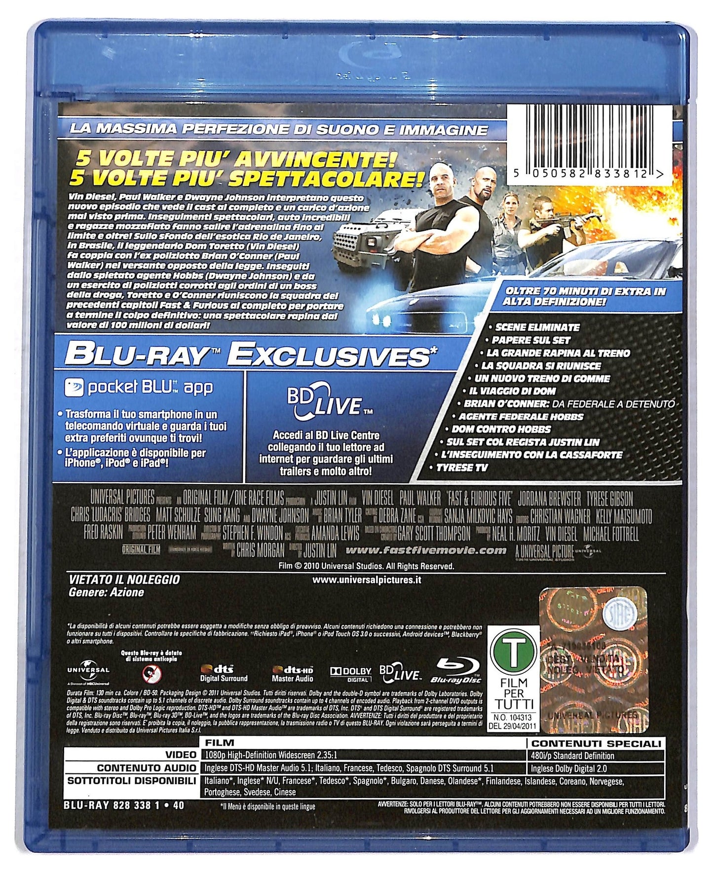 EBOND Fast e furious 5  BLURAY D800026