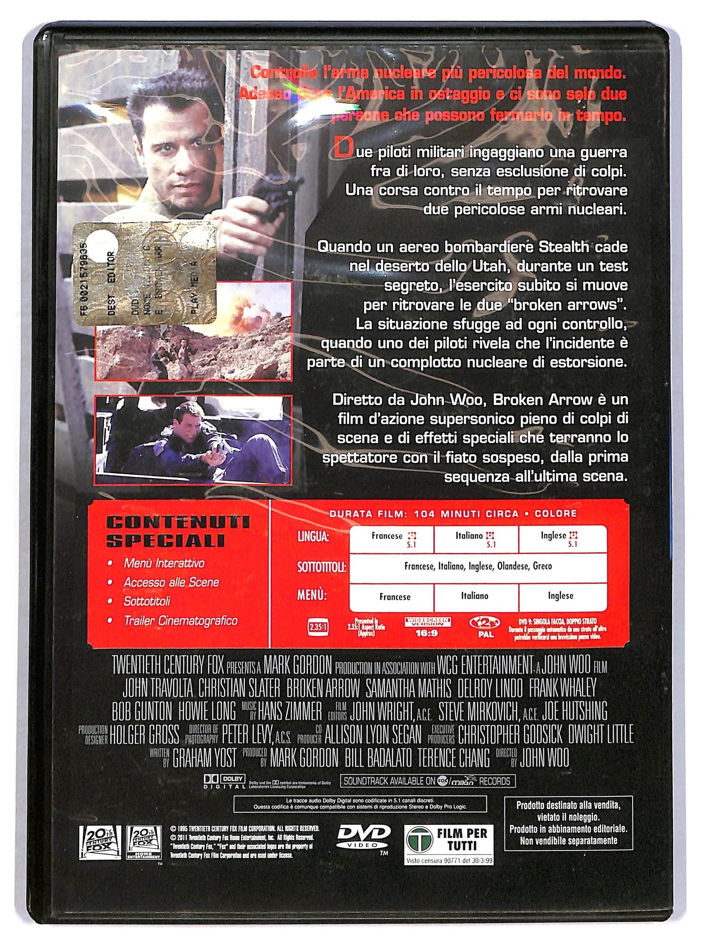 EBOND Nome in codice: Broken Arrow  EDITORIALE DVD D800045