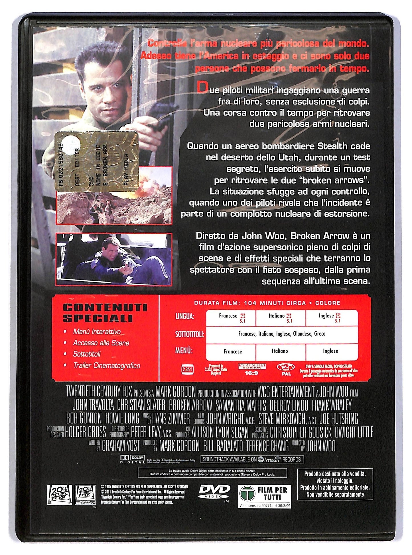 EBOND Nome in codice: Broken Arrow  EDITORIALE DVD D800126