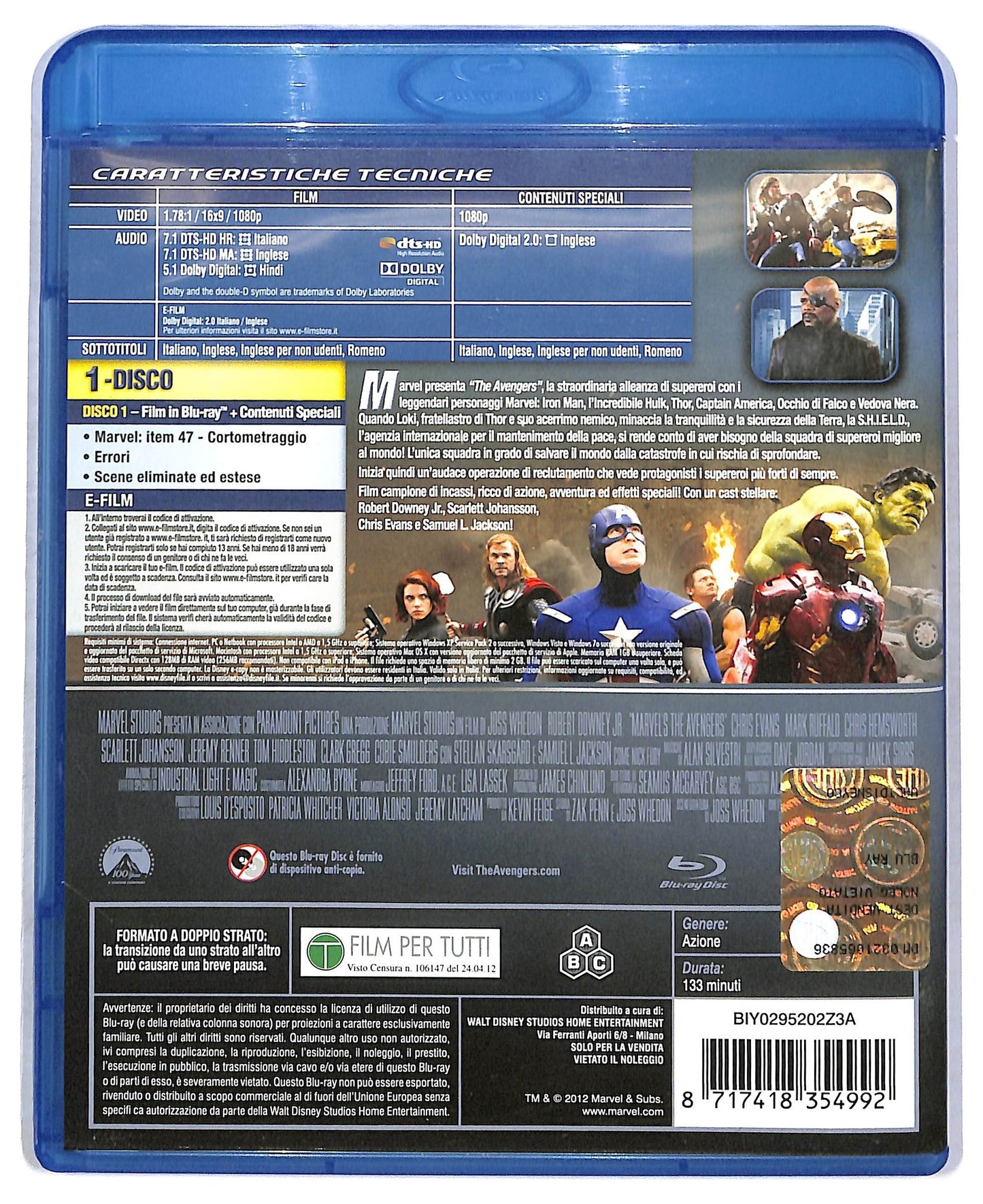 EBOND the avengers (no e-film) BLURAY D800140