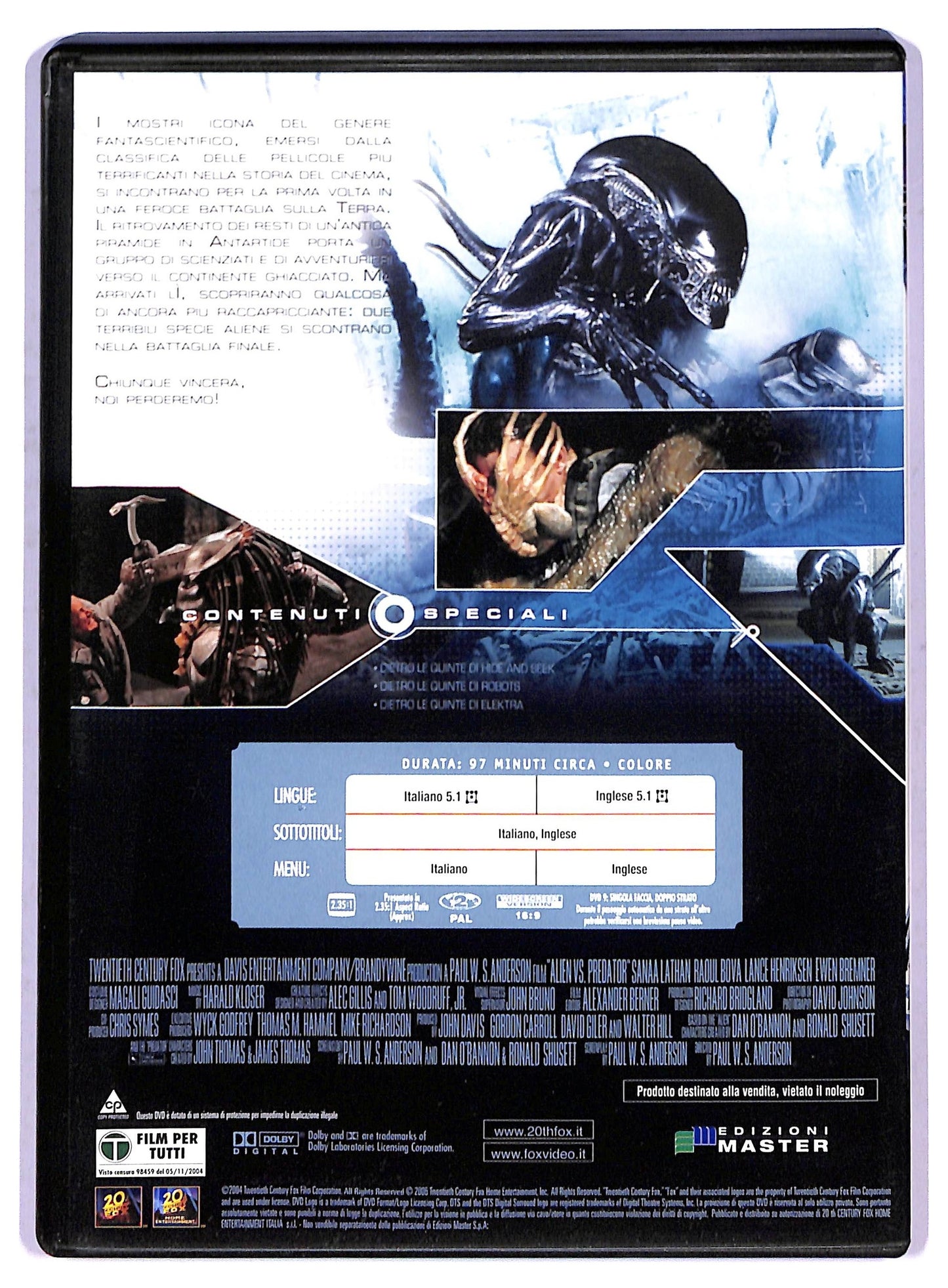 EBOND Alien vs. Predator EDITORIALE DVD D800702