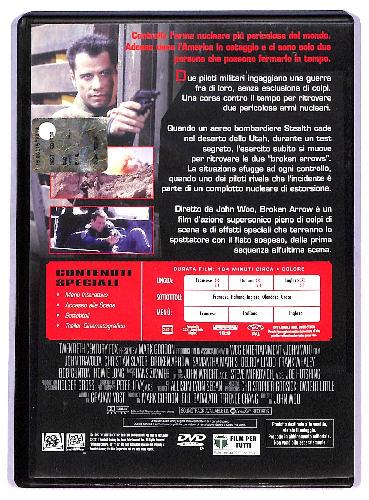 EBOND Nome in codice: Broken Arrow  EDITORIALE DVD D800703