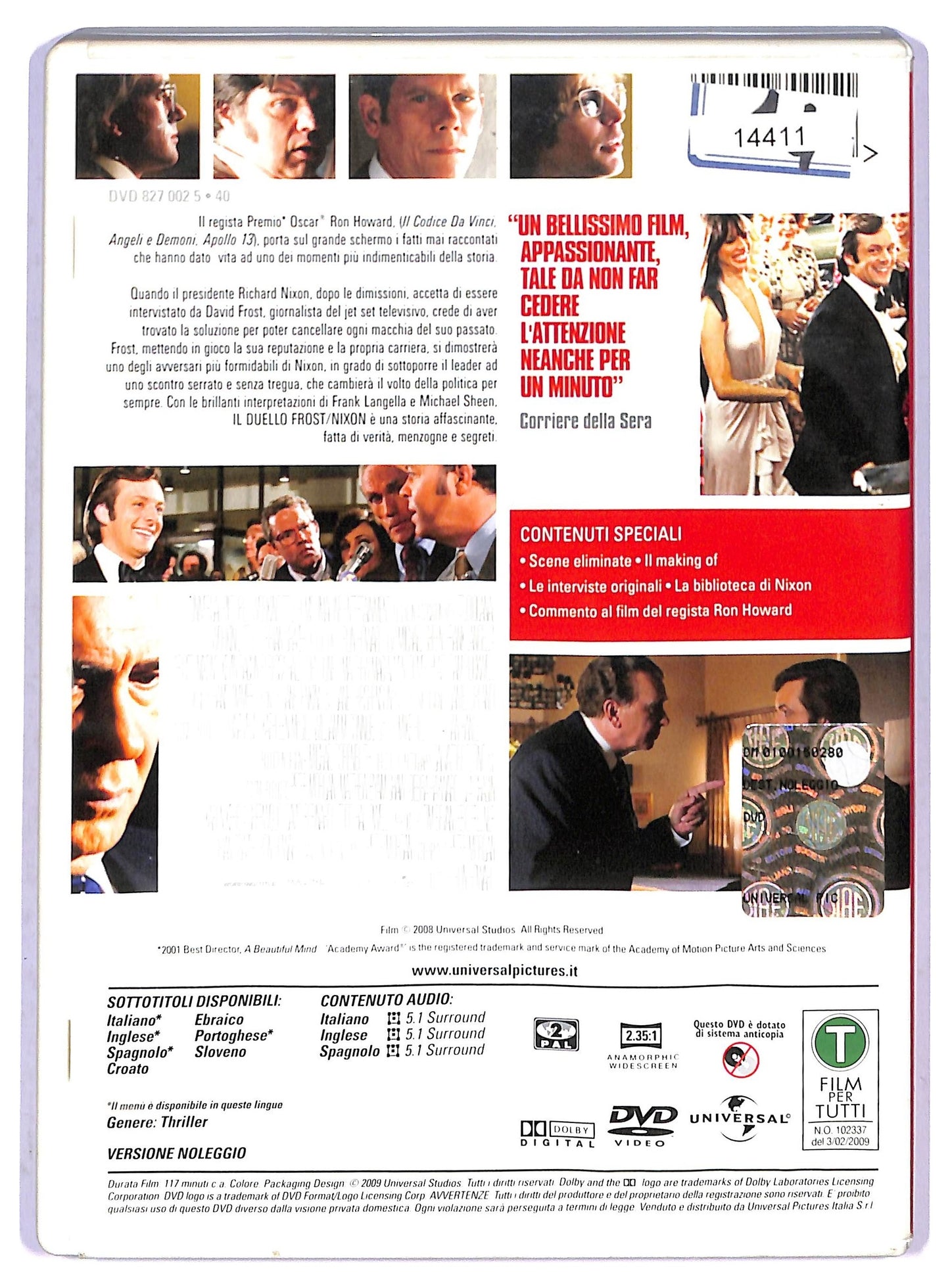 EBOND Frost - Nixon: Il Duello DVD Ex Noleggio D801024