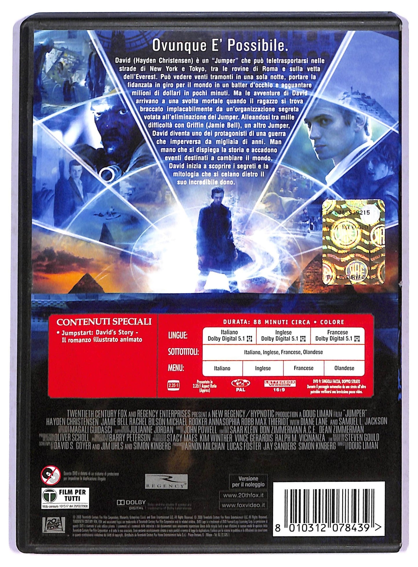 EBOND Jumper - Senza Confini DVD Ex Noleggio D801157