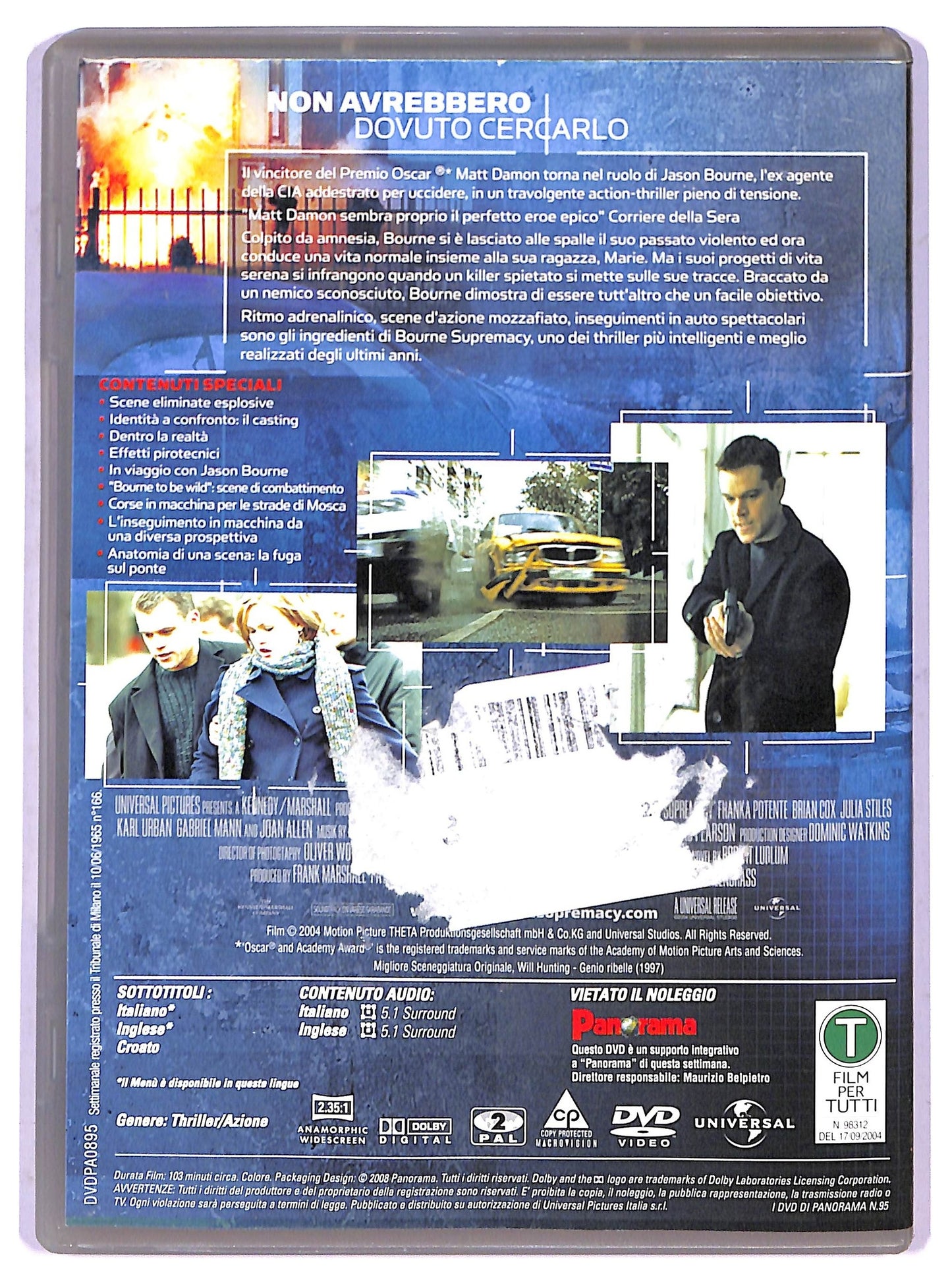 EBOND The Bourne Supremacy  EDITORIALE DVD D801215
