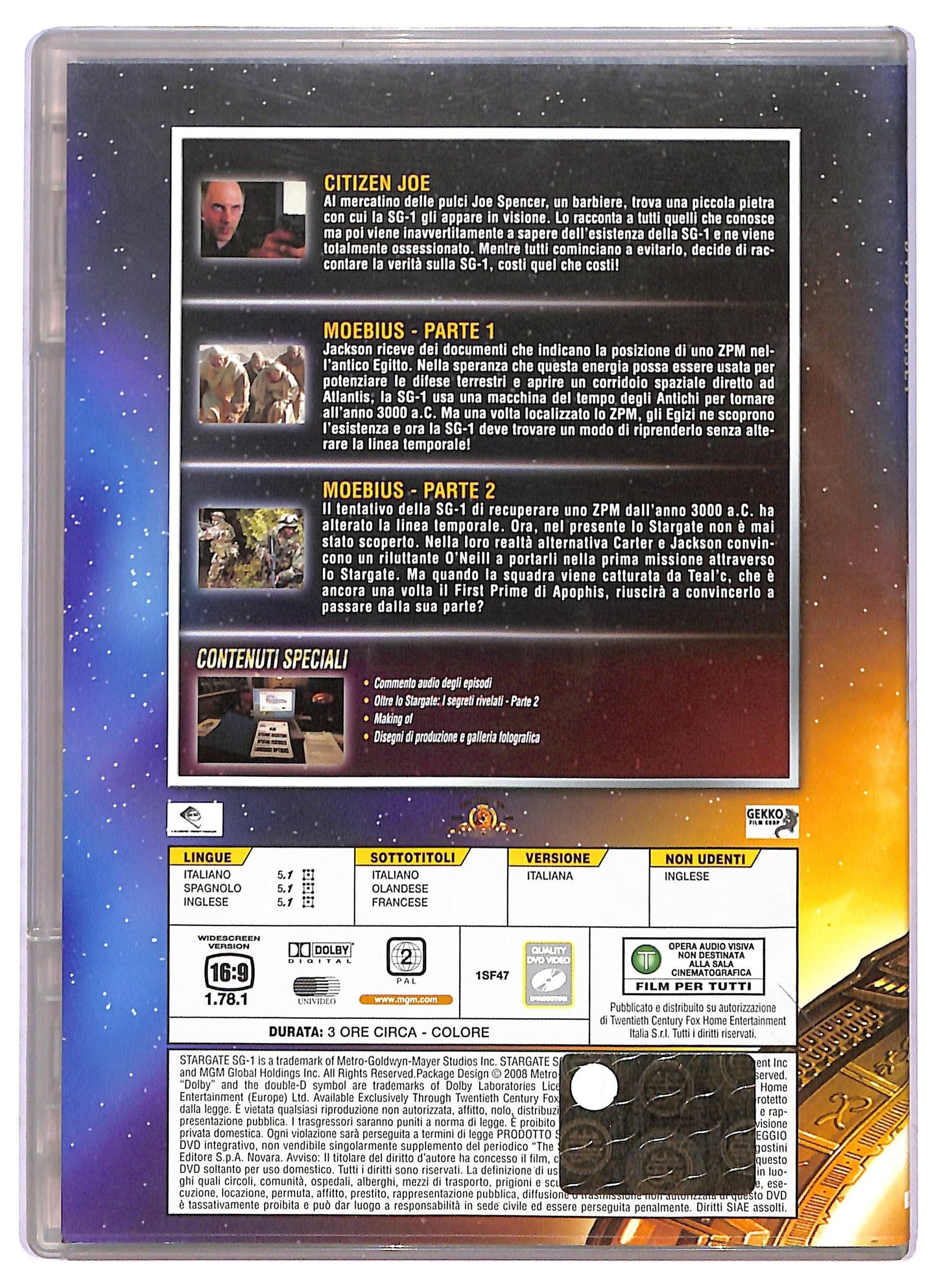 EBOND Stargate sg. 1 file 172 - 174  EDITORIALE DVD D801426