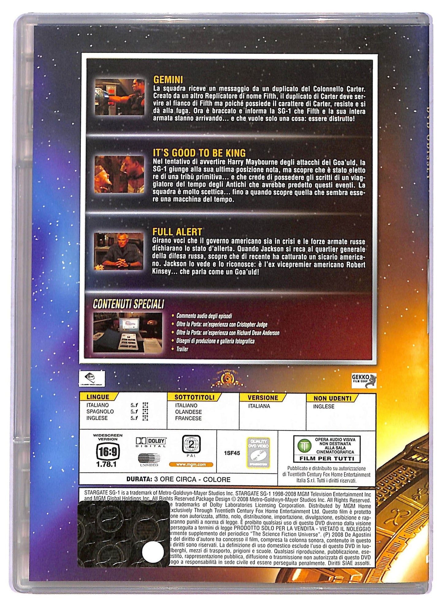 EBOND Stargate sg 1 file 166 - 168 EDITORIALE DVD D801428