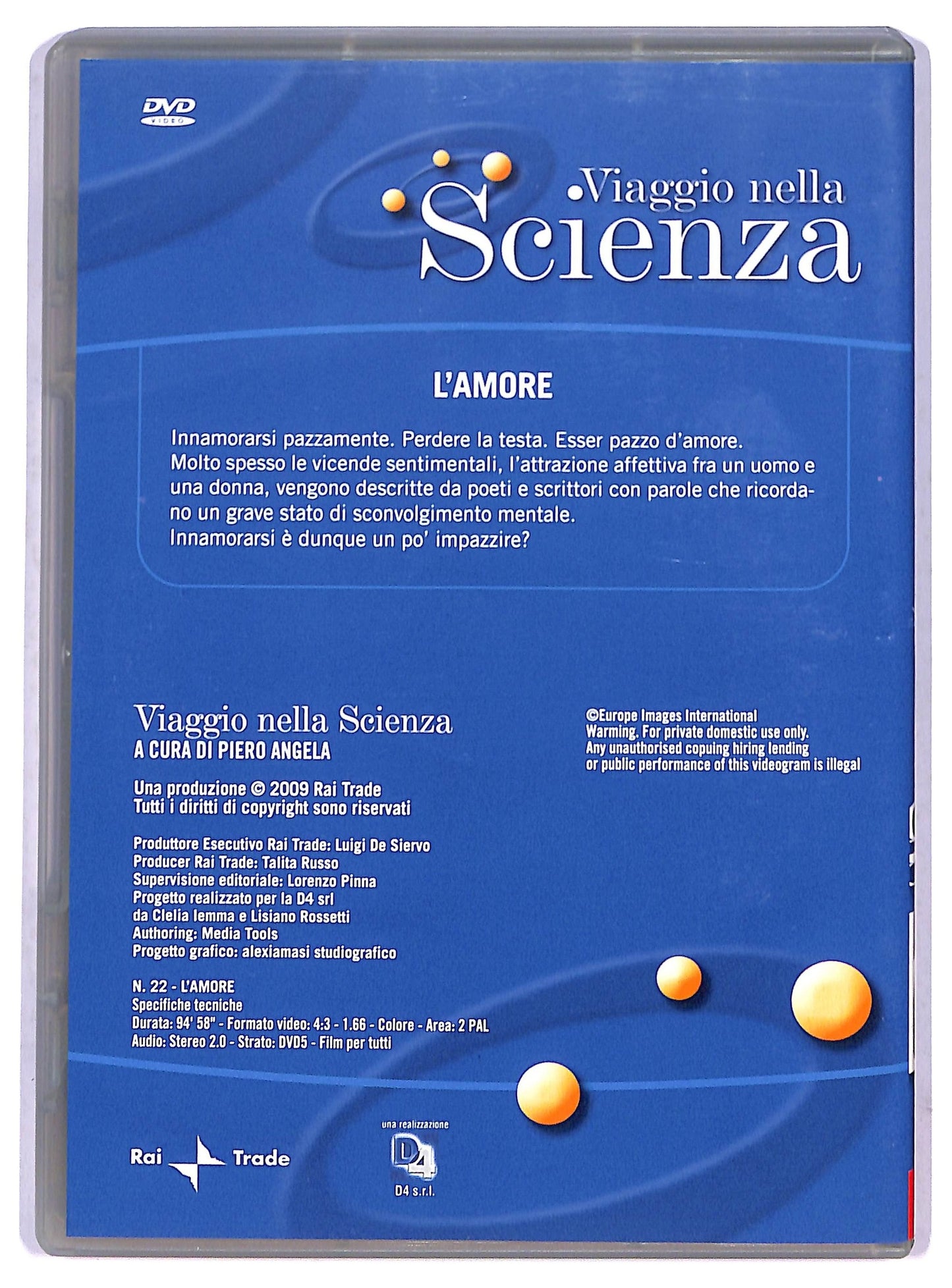 EBOND Viaggio nella scienza 22 - l'amore EDITORIALE DVD D801430