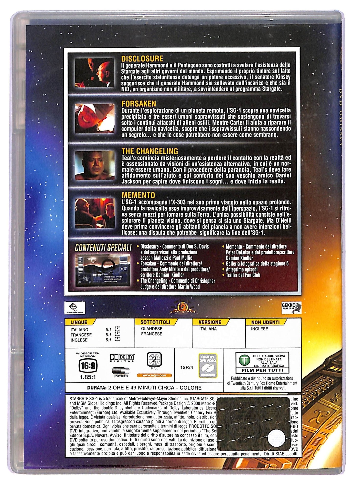 EBOND Stargate dvd odissey sg 1 - file 128 - 131 EDITORIALE DVD D801443