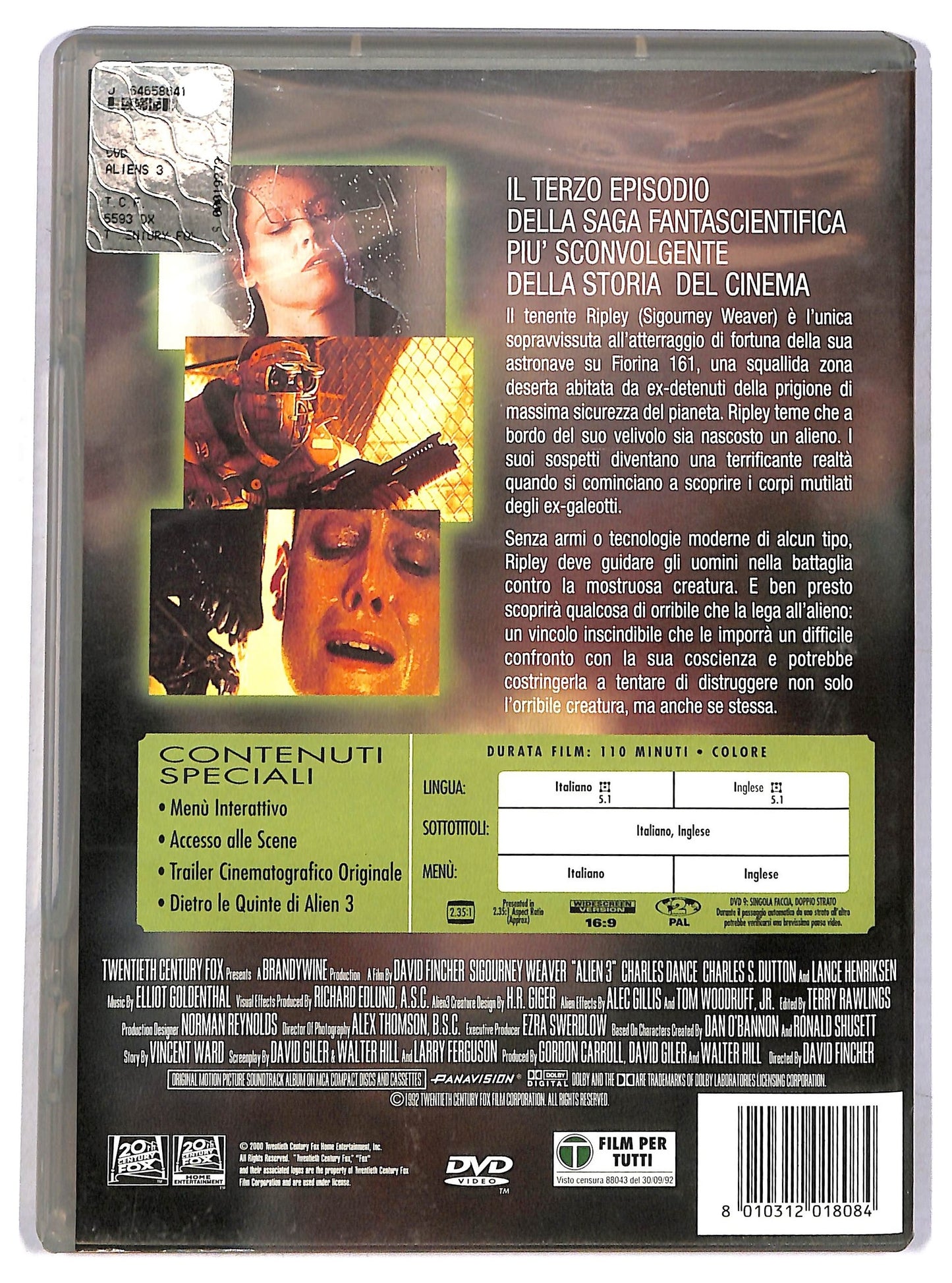EBOND alien 3 DVD D801519