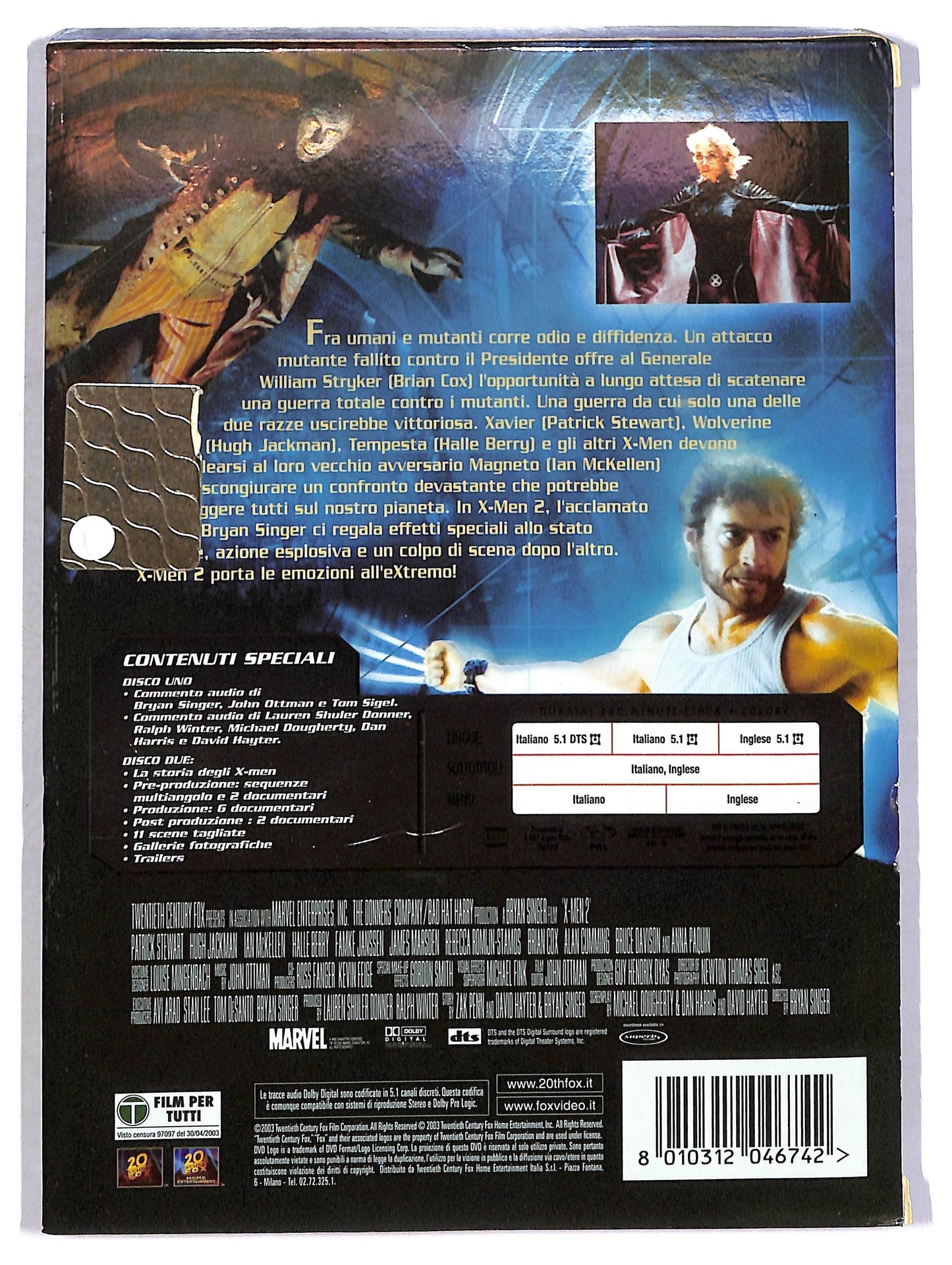 EBOND X-Men 2 (2 dischi) SPECIAL EDITION SLIM DVD D801528