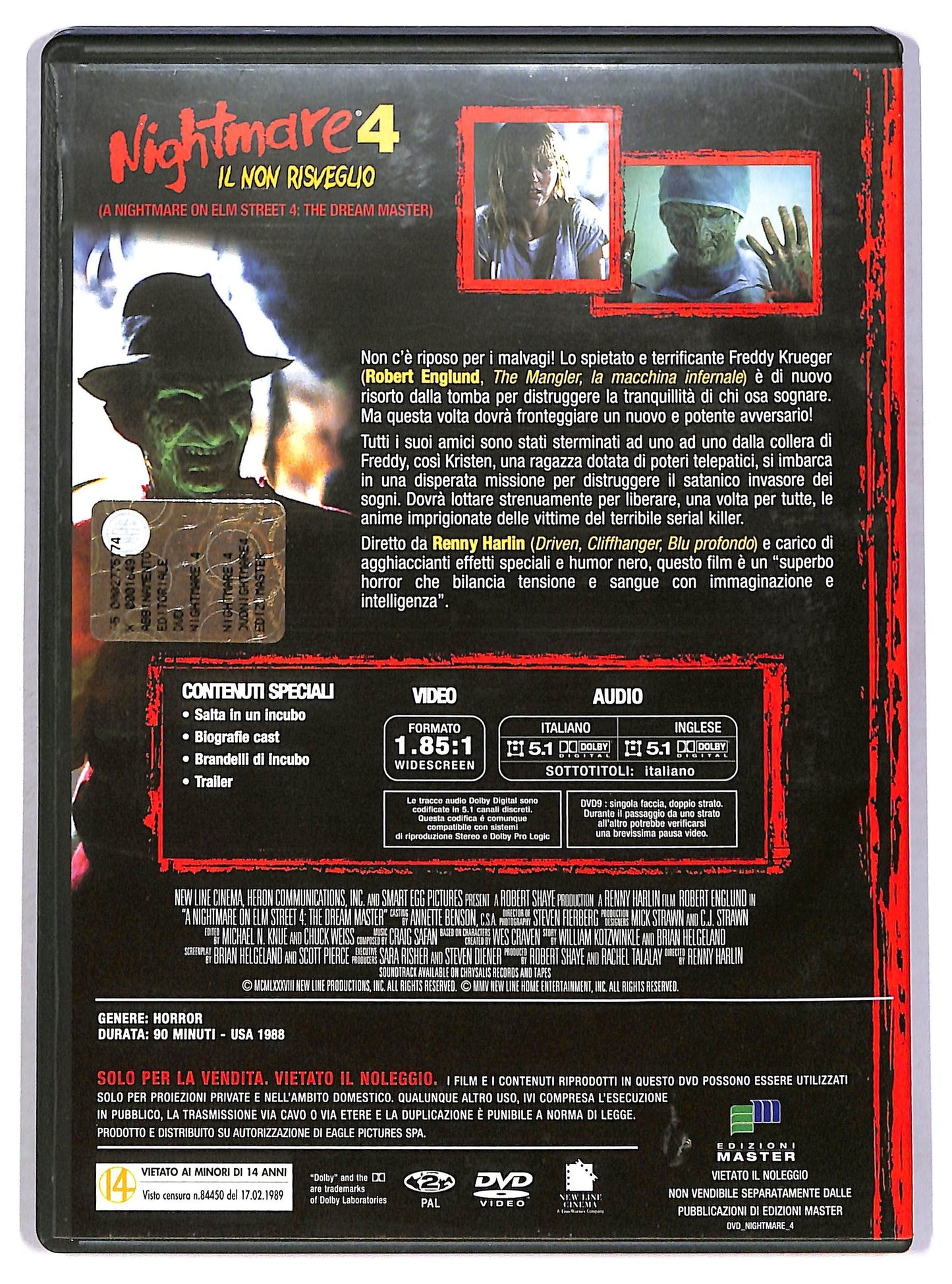 EBOND Nightmare 4 - Il Non Risveglio DVD  Editoriale D801610