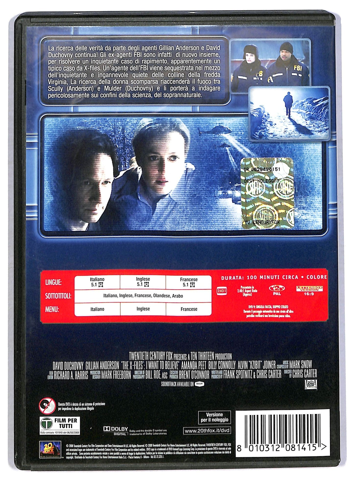 EBOND X-Files - Voglio crederci NOLEGGIO DVD D801701