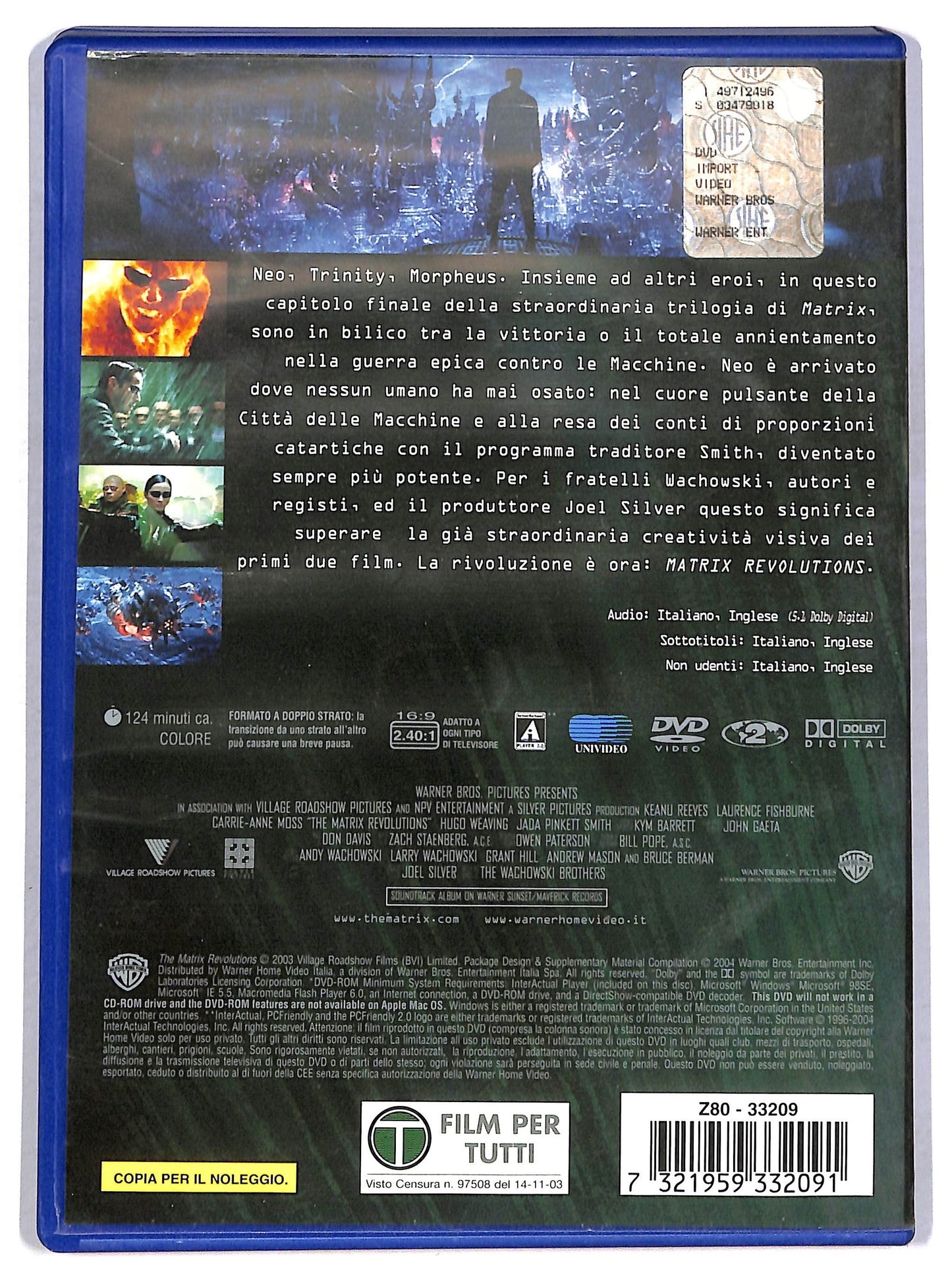 EBOND Matrix Revolutions  NOLEGGIO DVD D801712