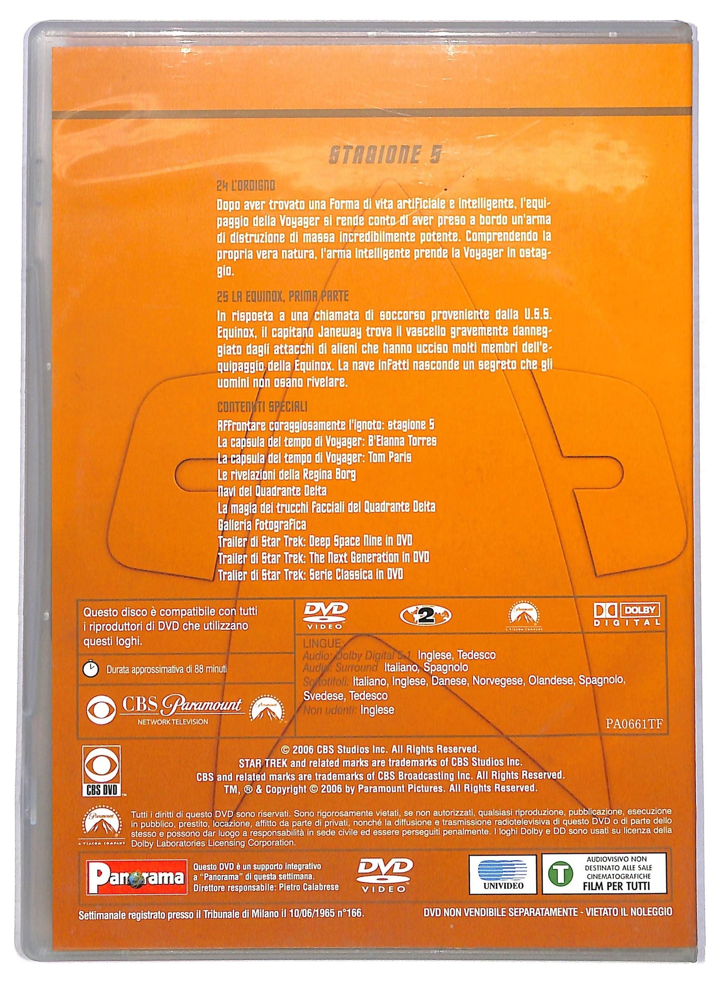 EBOND Star Trek: Voyager Stagione 5 Disco 7 EDITORIALE  DVD D801719
