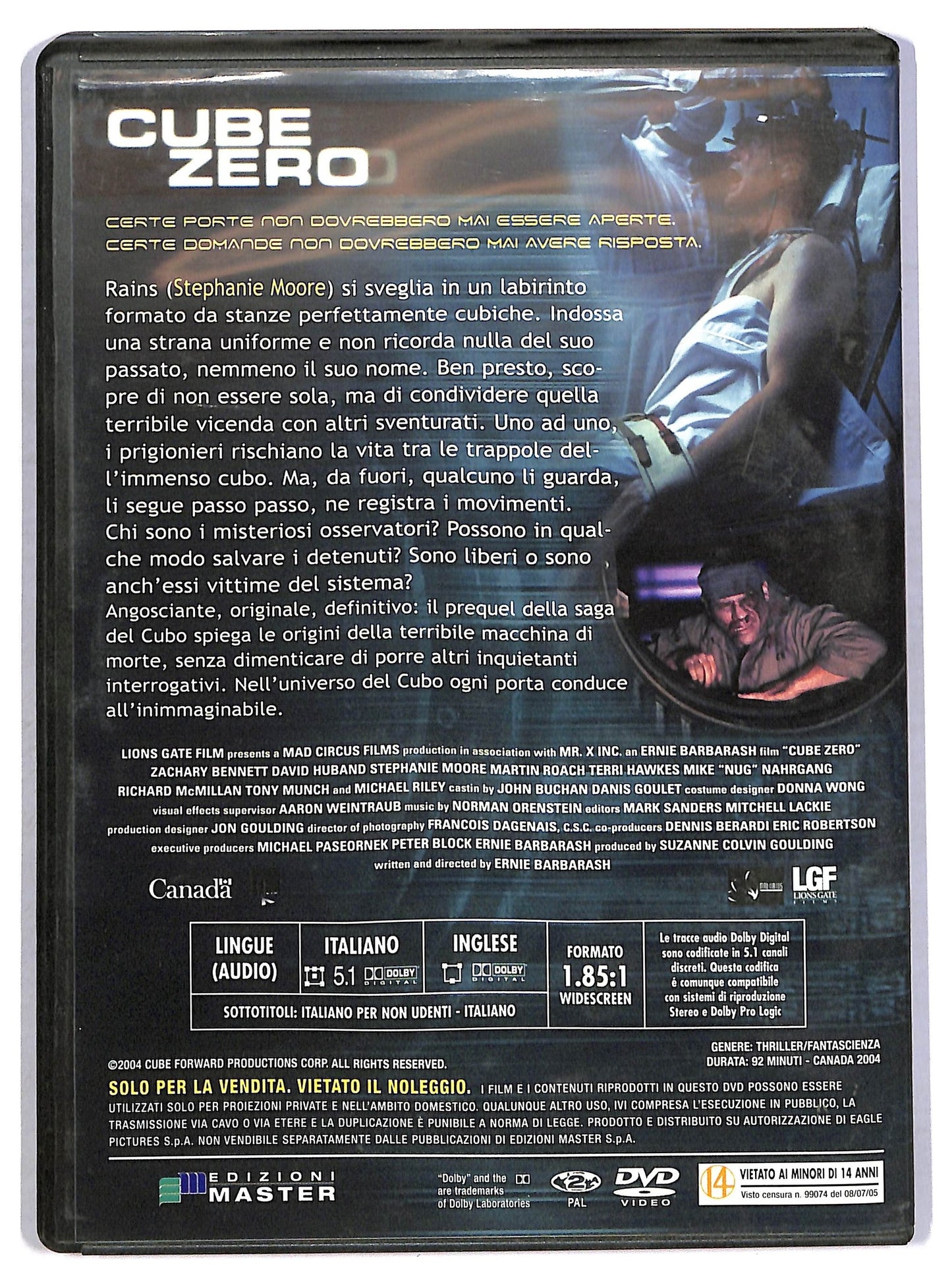 EBOND Cube Zero  EDITORIALE DVD D801730