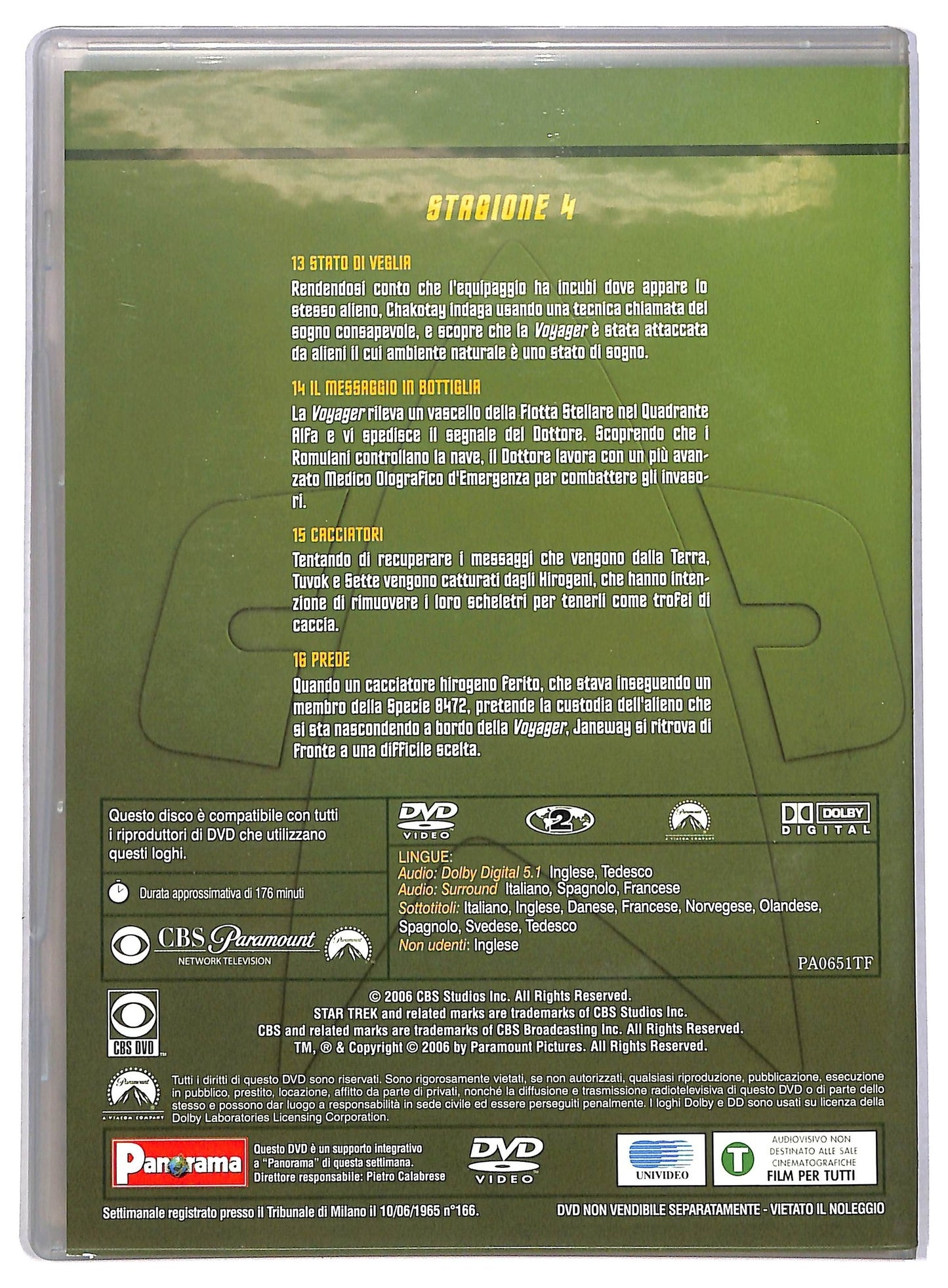 EBOND Star Trek Voyager -Vol 4 Stagione 4 (Eps.13-16) EDITORIALE DVD D801804
