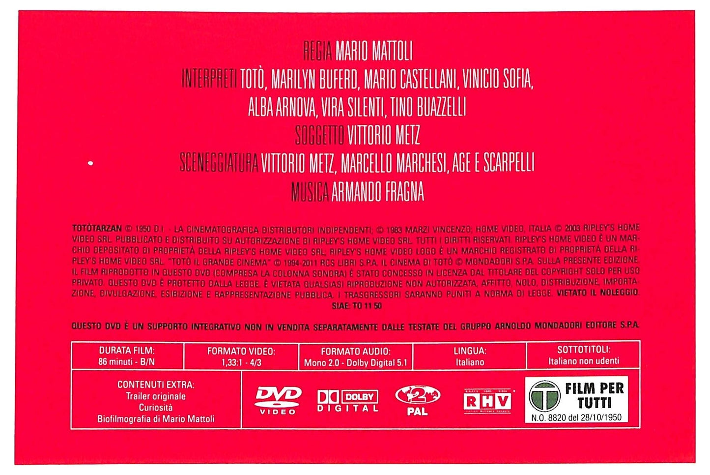 EBOND Toto tarzan EDITORIALE DVD D801834