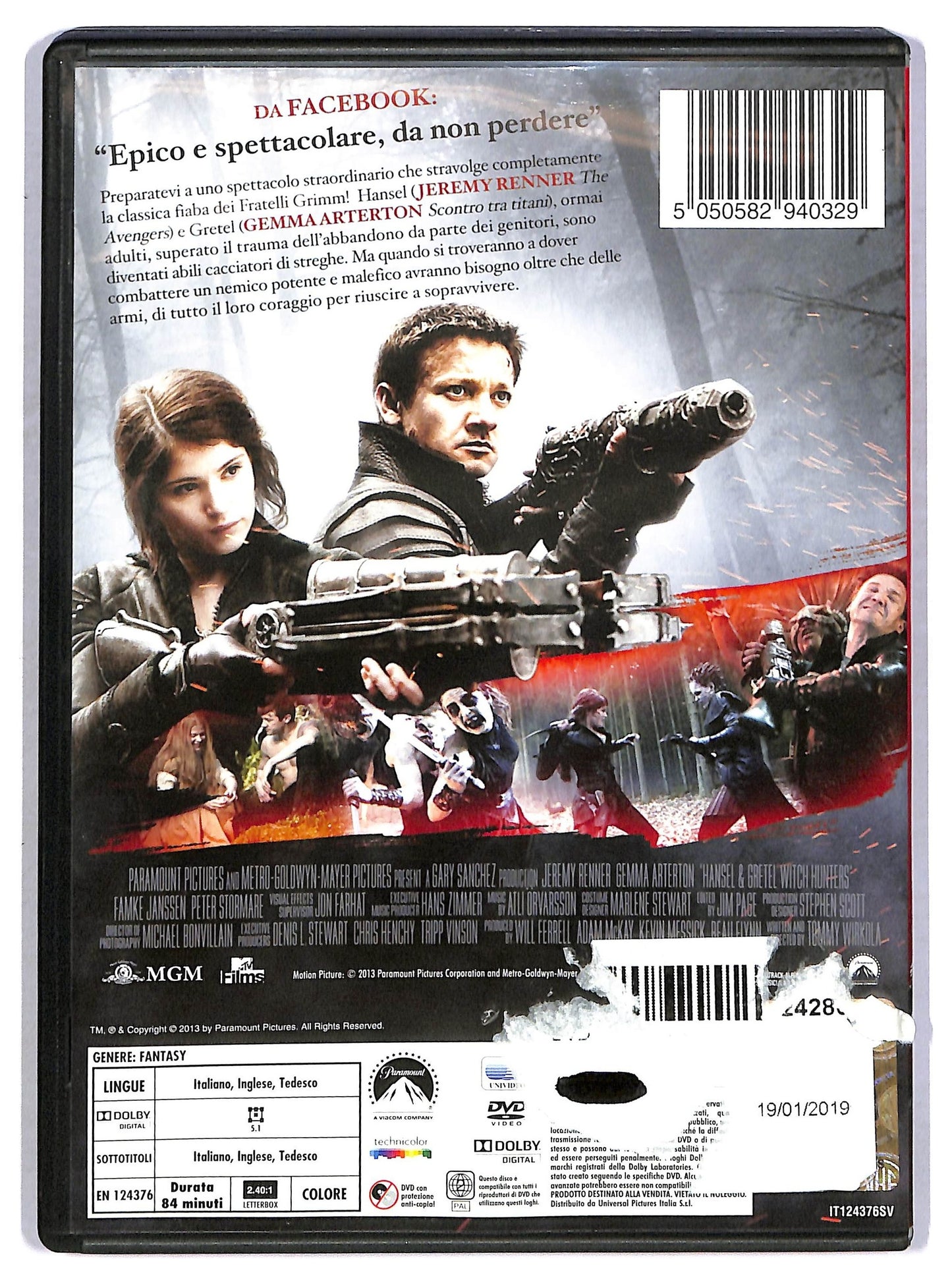 EBOND Hansel & Gretel - Cacciatori Di Streghe DVD D801857