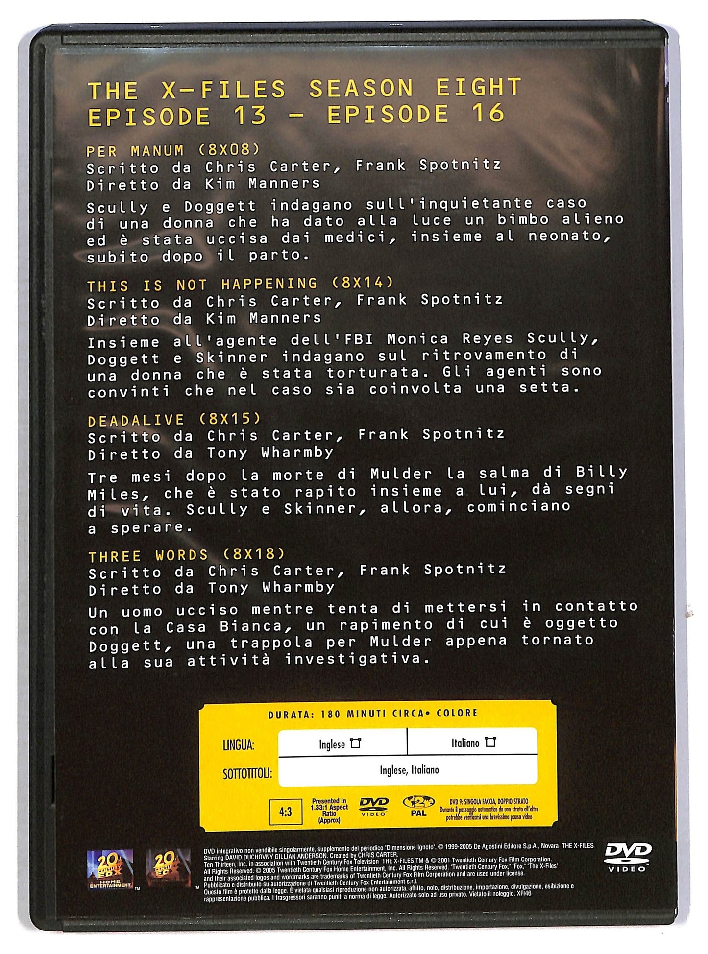EBOND the x files season eight volume 4  EDITORIALE DVD D801951