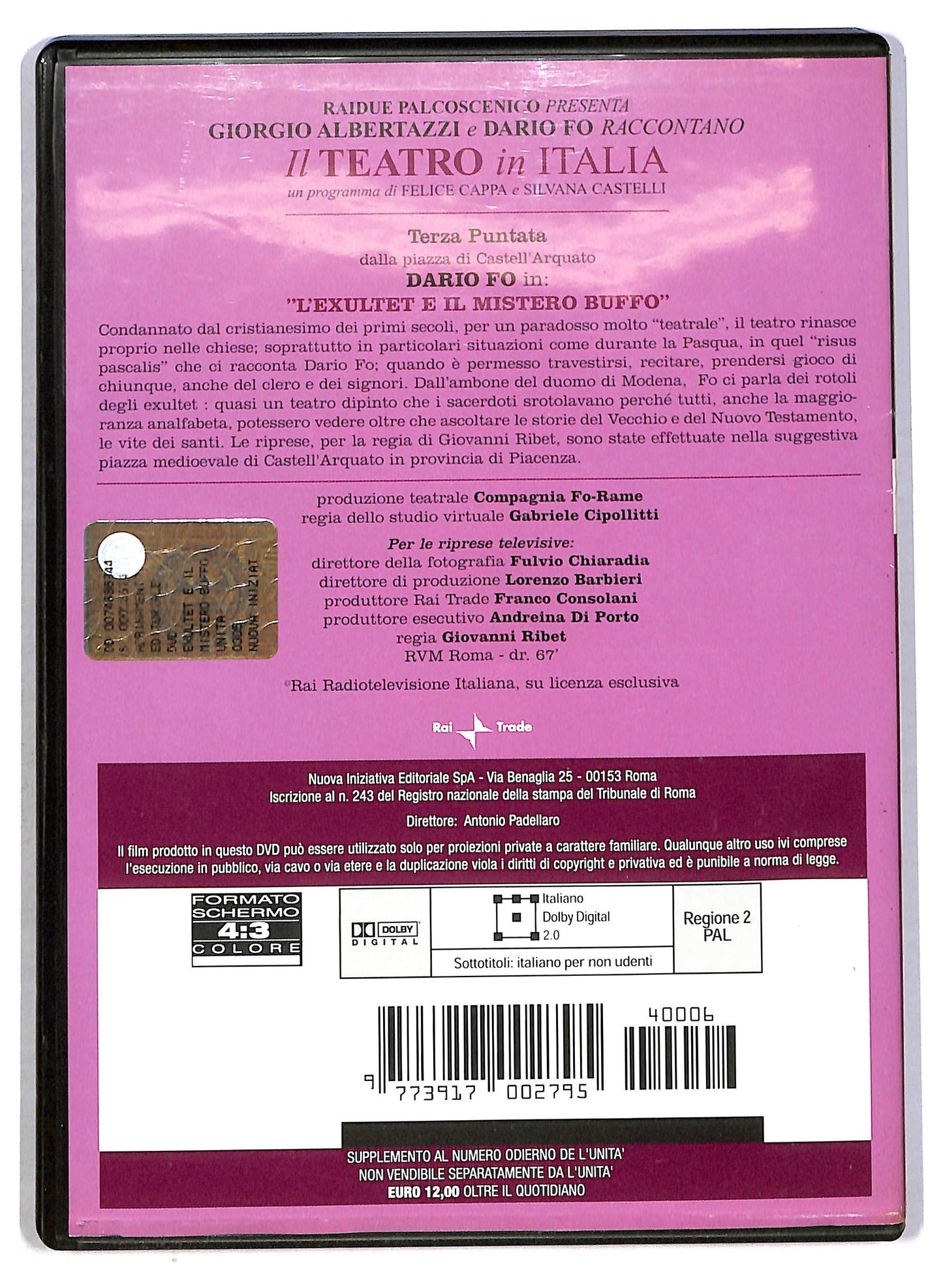 EBOND Il teatro in italia 3 - L'exultet e il mistero buffo EDITORIALE DVD D802139