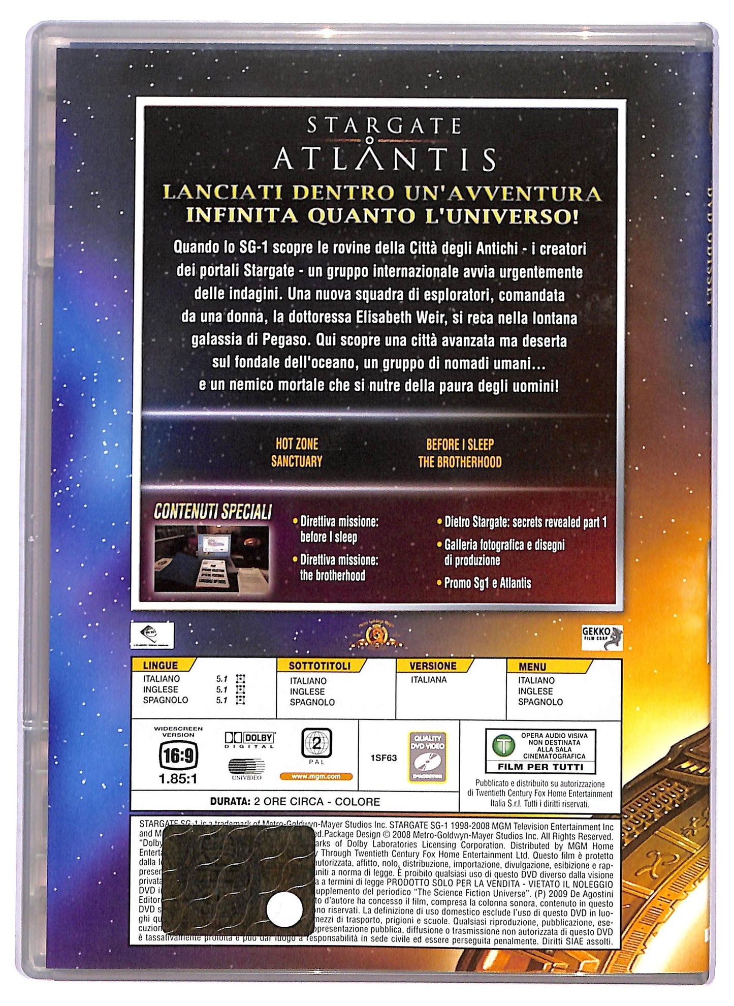 EBOND Stargate Atlantis DVD Odissey - File 13 a 16  EDITORIALE DVD D802309