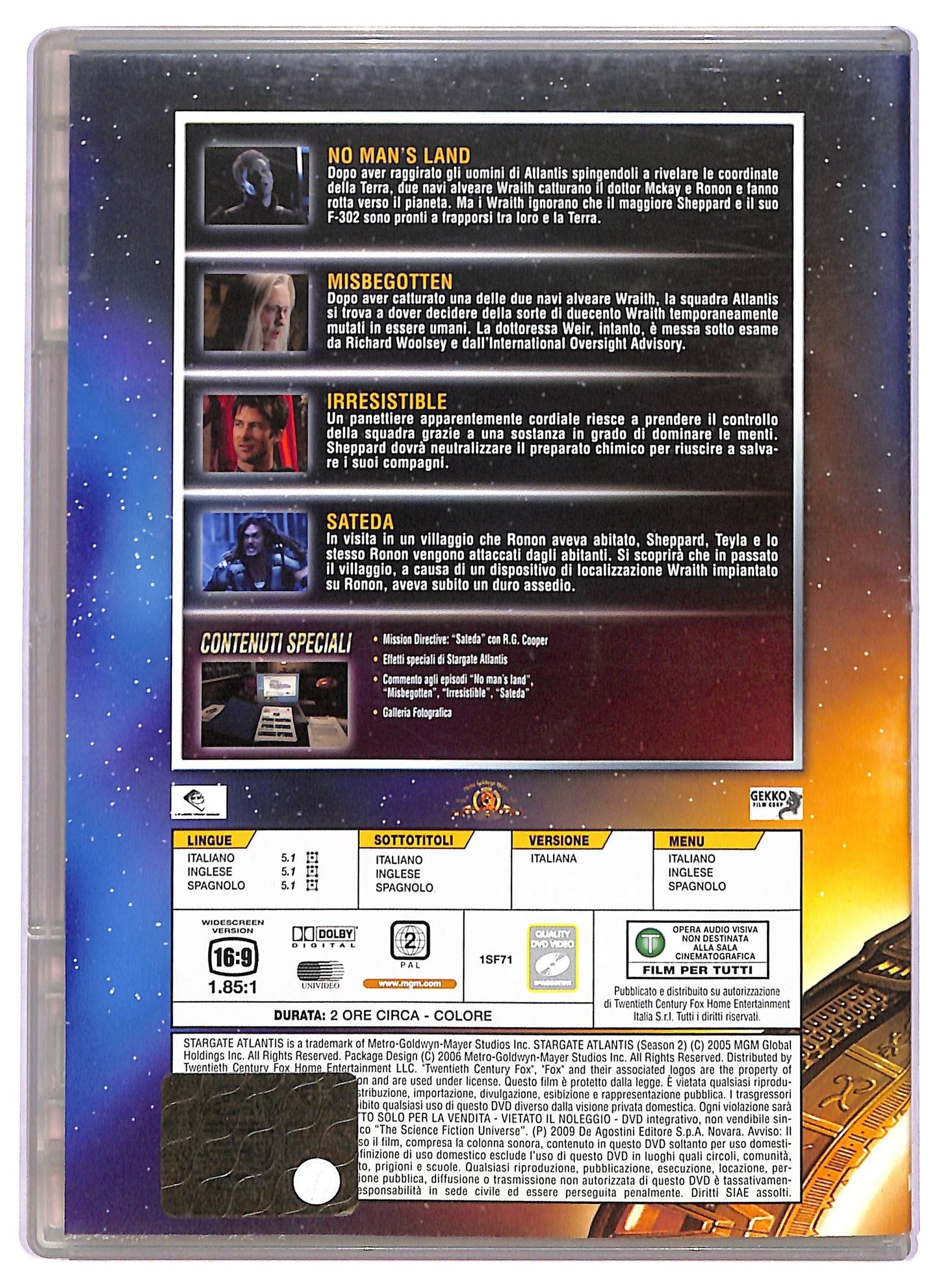 EBOND Stargate Atlantis DVD Odissey - File 41 a 44 Slim EDITORIALE DVD D802310