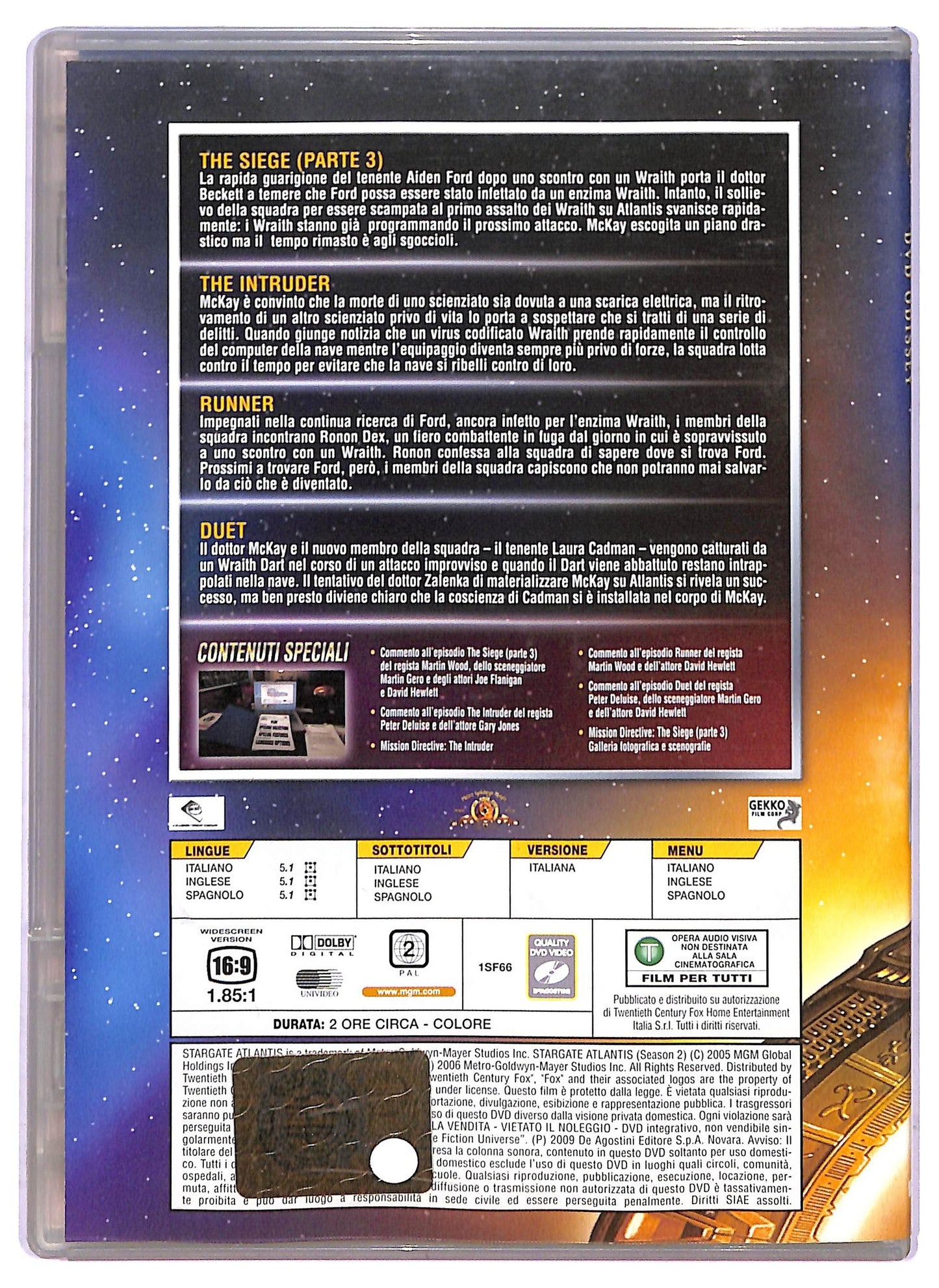 EBOND Stargate Atlantis DVD Odissey - File 21 a 24 Slim EDITORIALE DVD D802329
