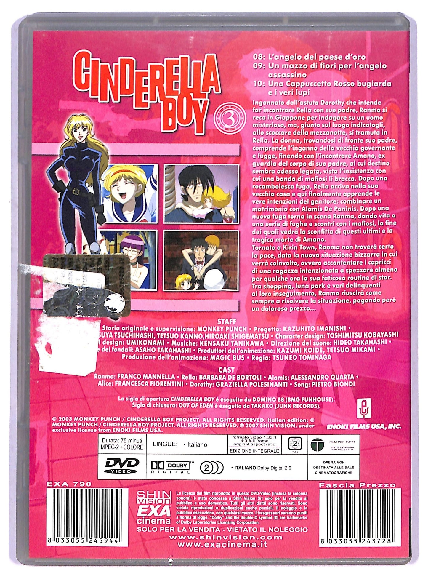 EBOND Cinderella boy volume 3 EDITORIALE DVD D802344
