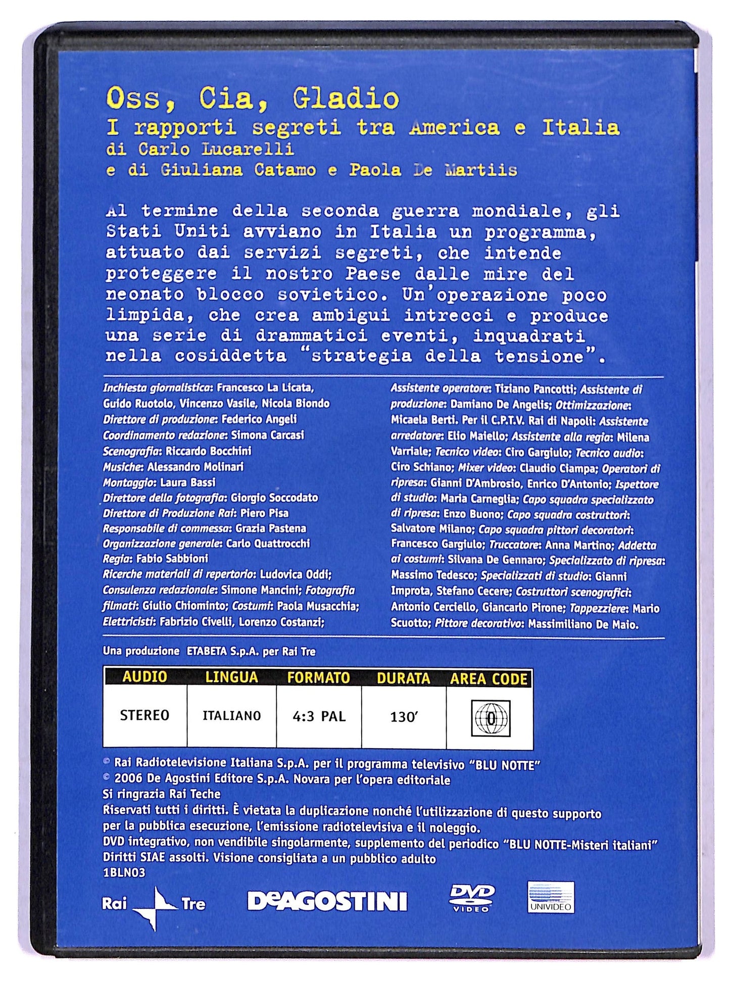 EBOND Blu Notte Vol.3 - Oss, Cia, Gladio EDITORIALE DVD D802348
