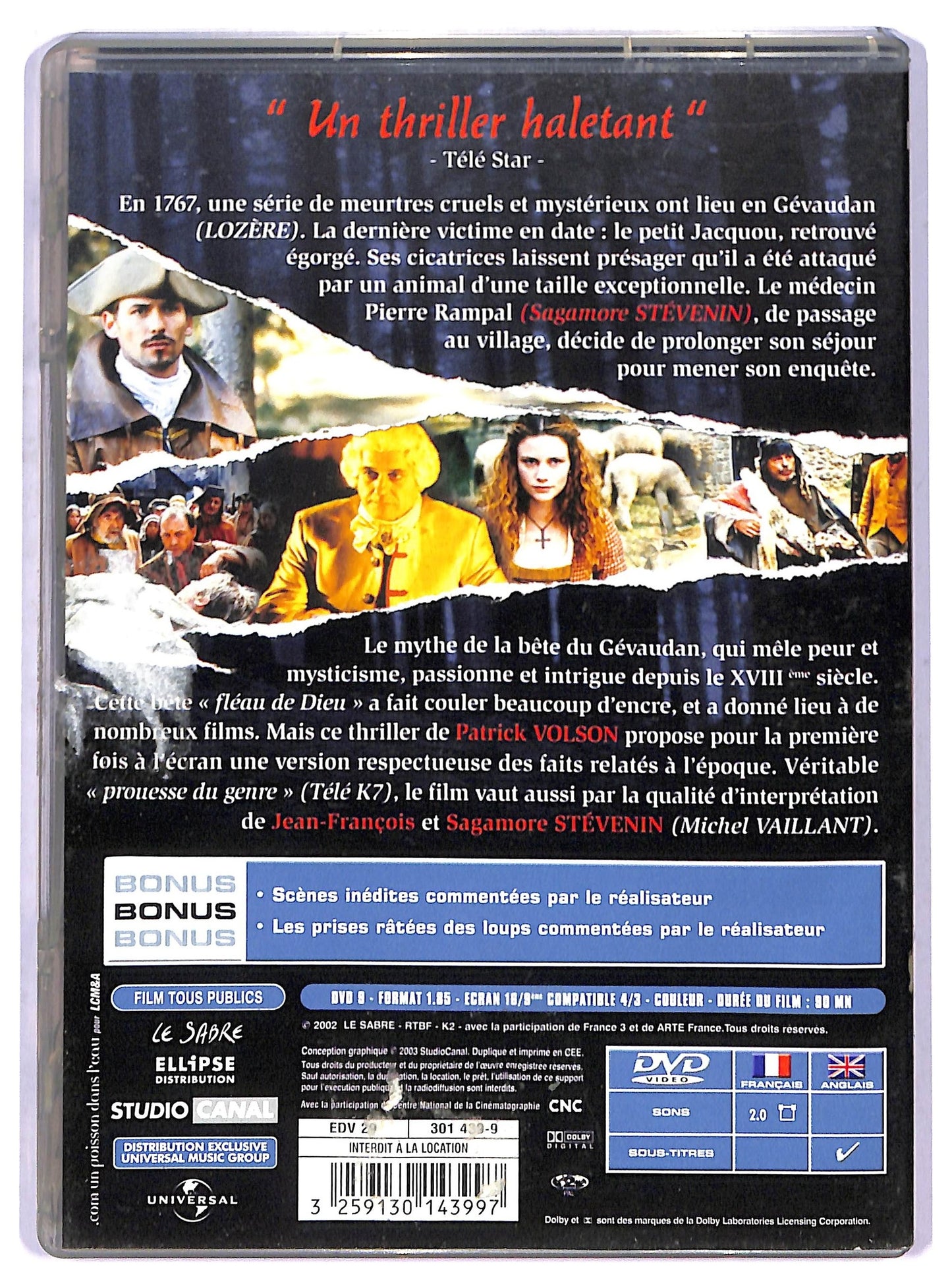 EBOND La Bete Du Gevaudan (Edizione francia) NO ITA DVD D802437