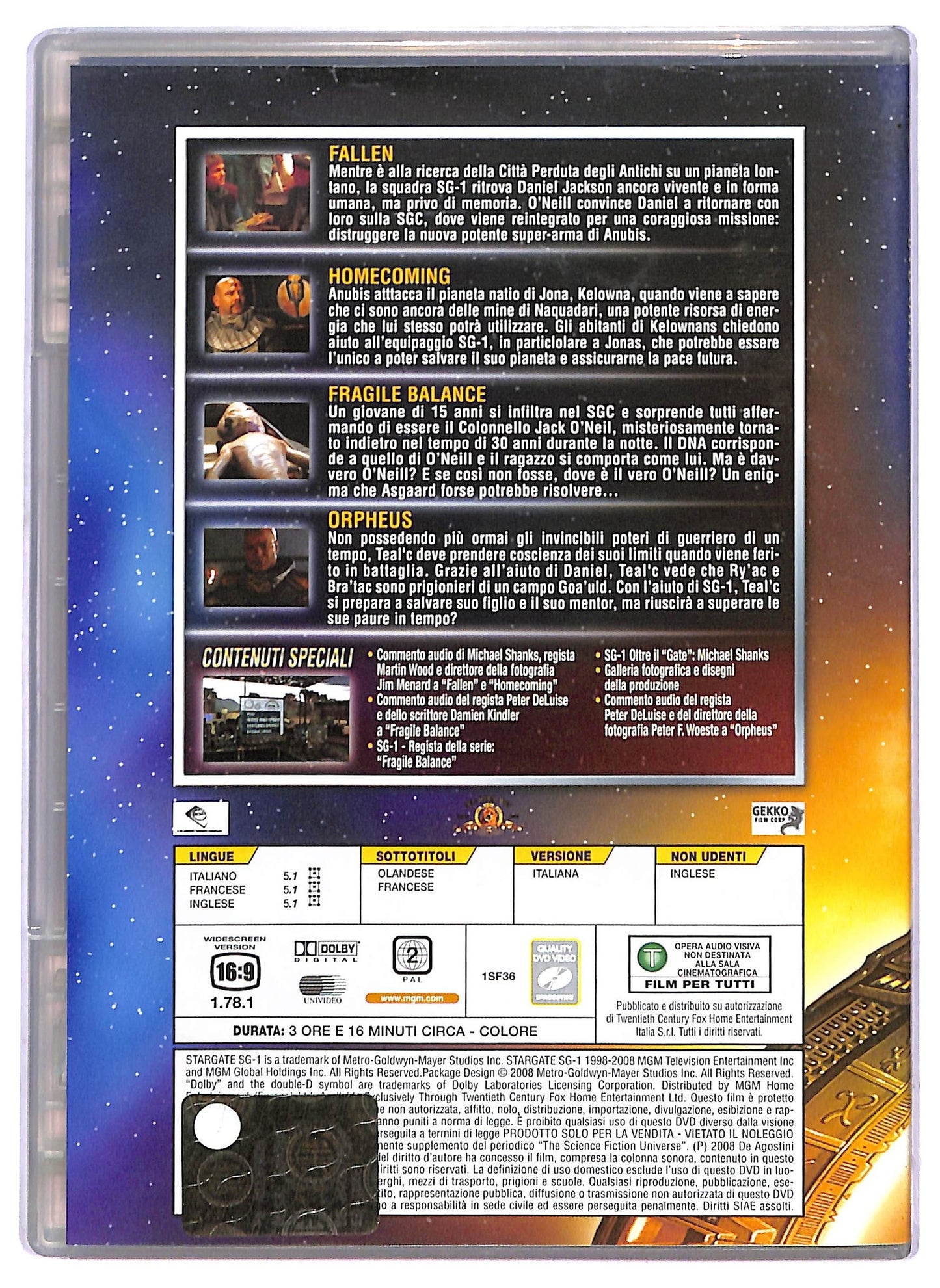 EBOND Stargate SG-1 File 134 - 137 EDITORIALE DVD D802535