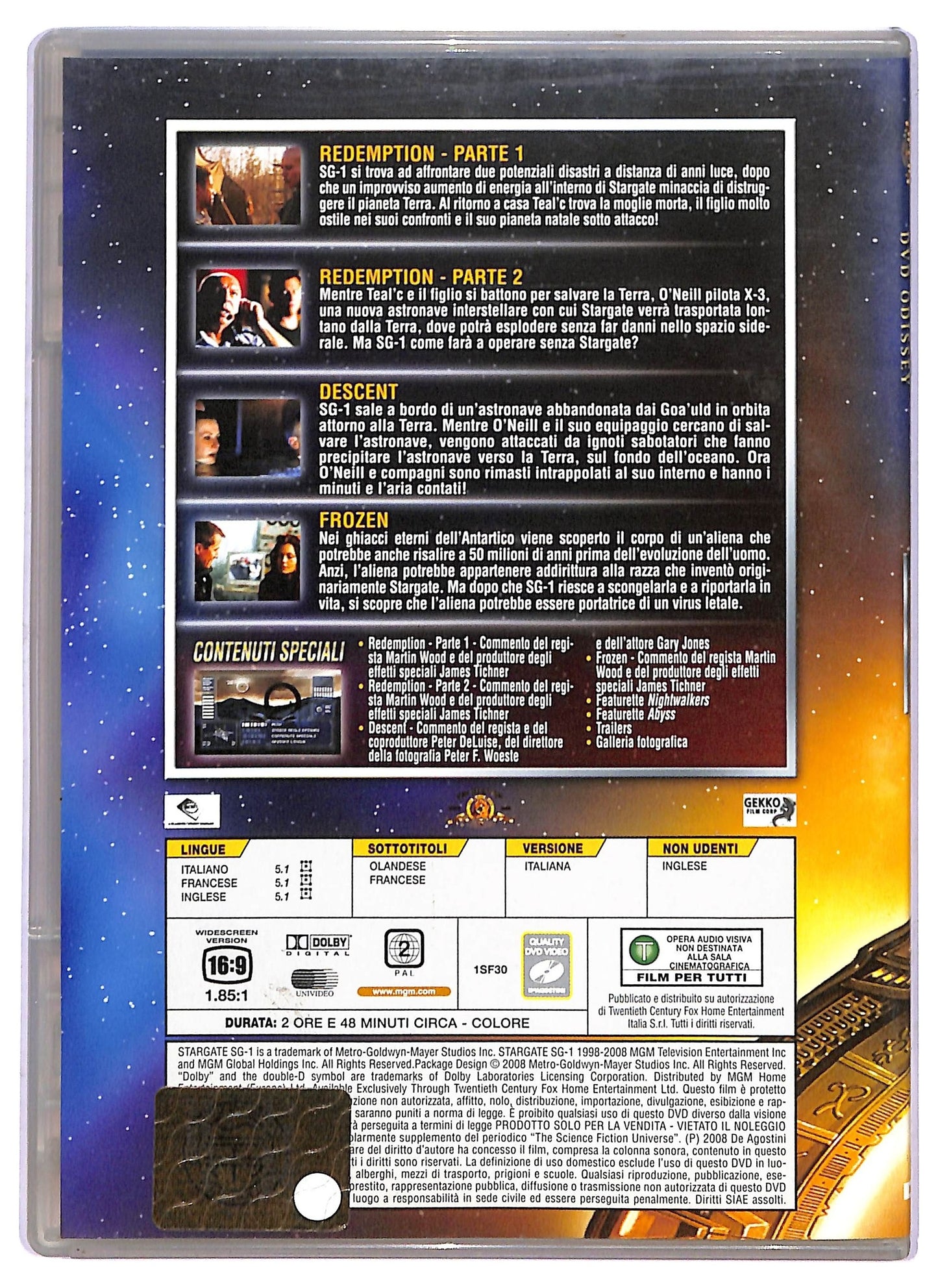 EBOND Stargate SG-1 dvd odissey file 112 - 115 EDITORIALE DVD D802557
