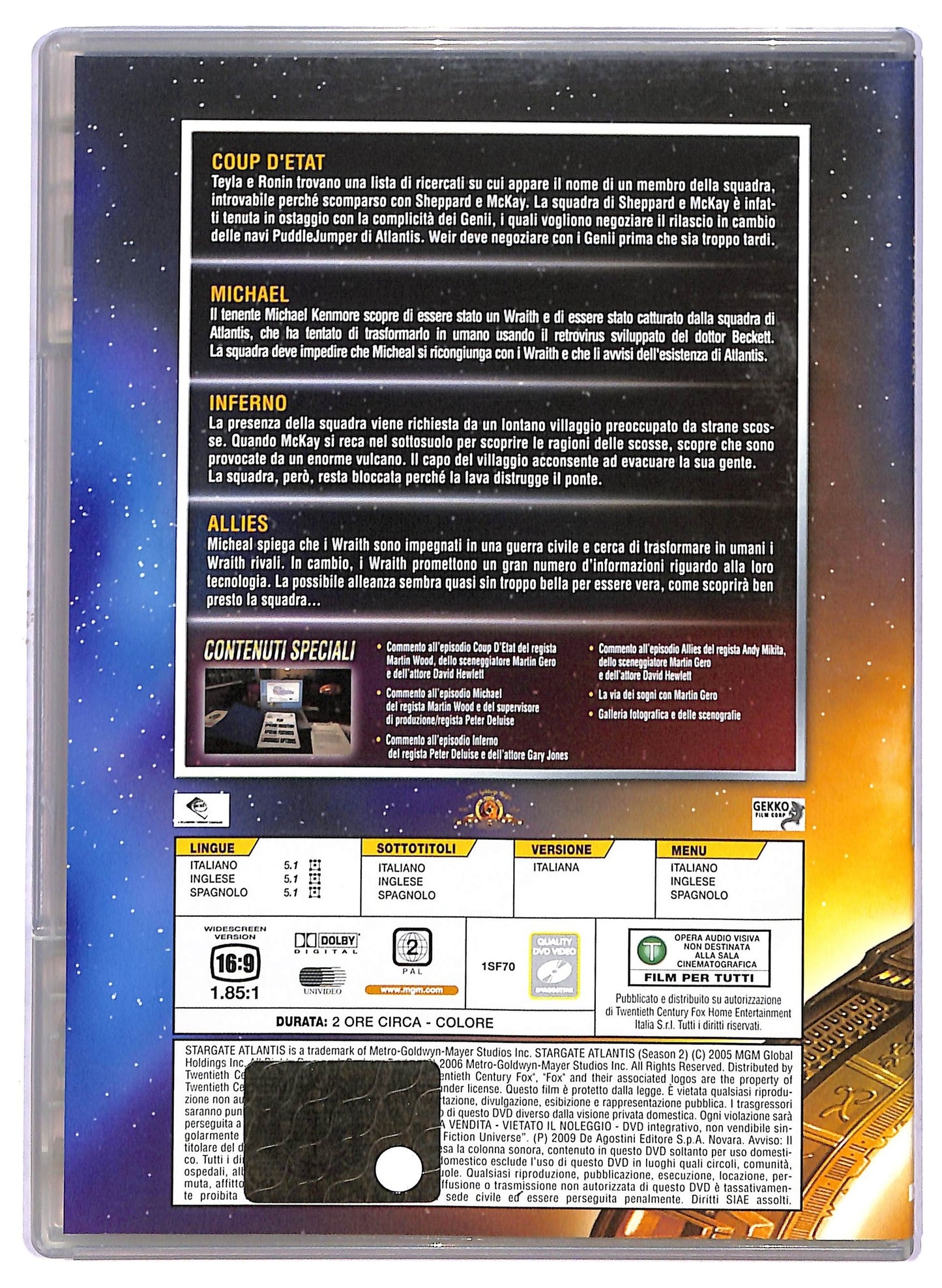 EBOND Stargate atlantis dvd odissey file 37 - 40 EDITORIALE DVD D802568